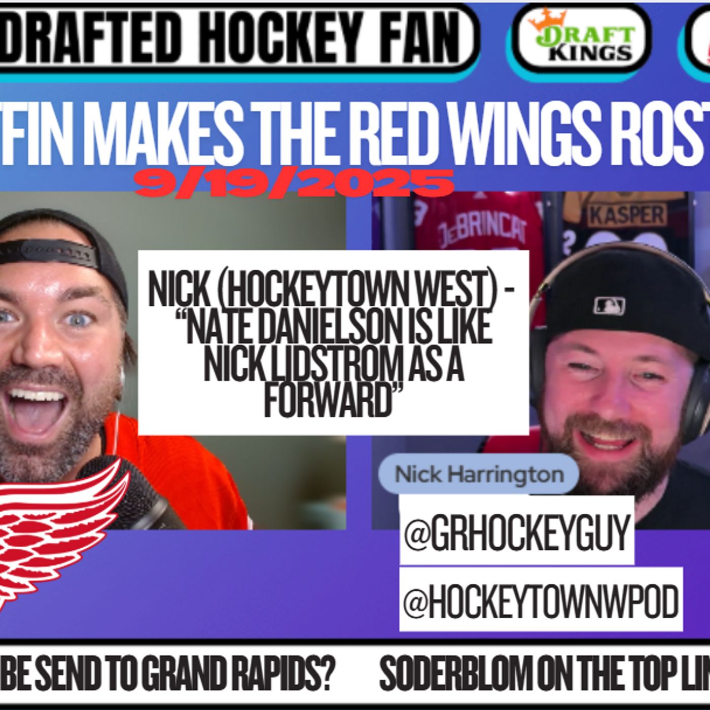 Larkin and Raymond playing with Soderblom?? Who fills the first line center on the Detroit Red Wings