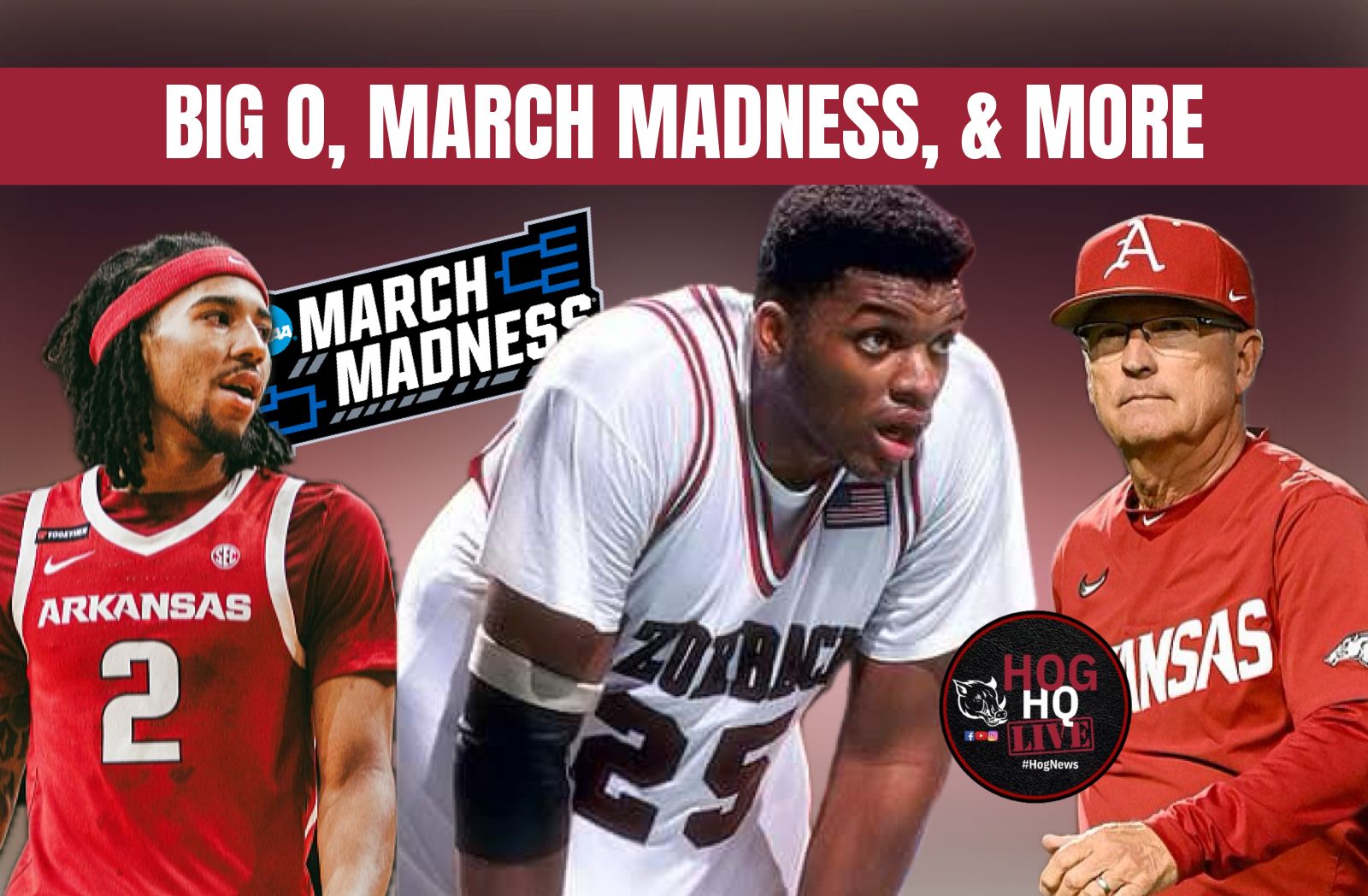 Hog HQ Live Ep #63: “Big O” Oliver Miller, March Madness Begins, Diamond Hogs, and More episode artwork
