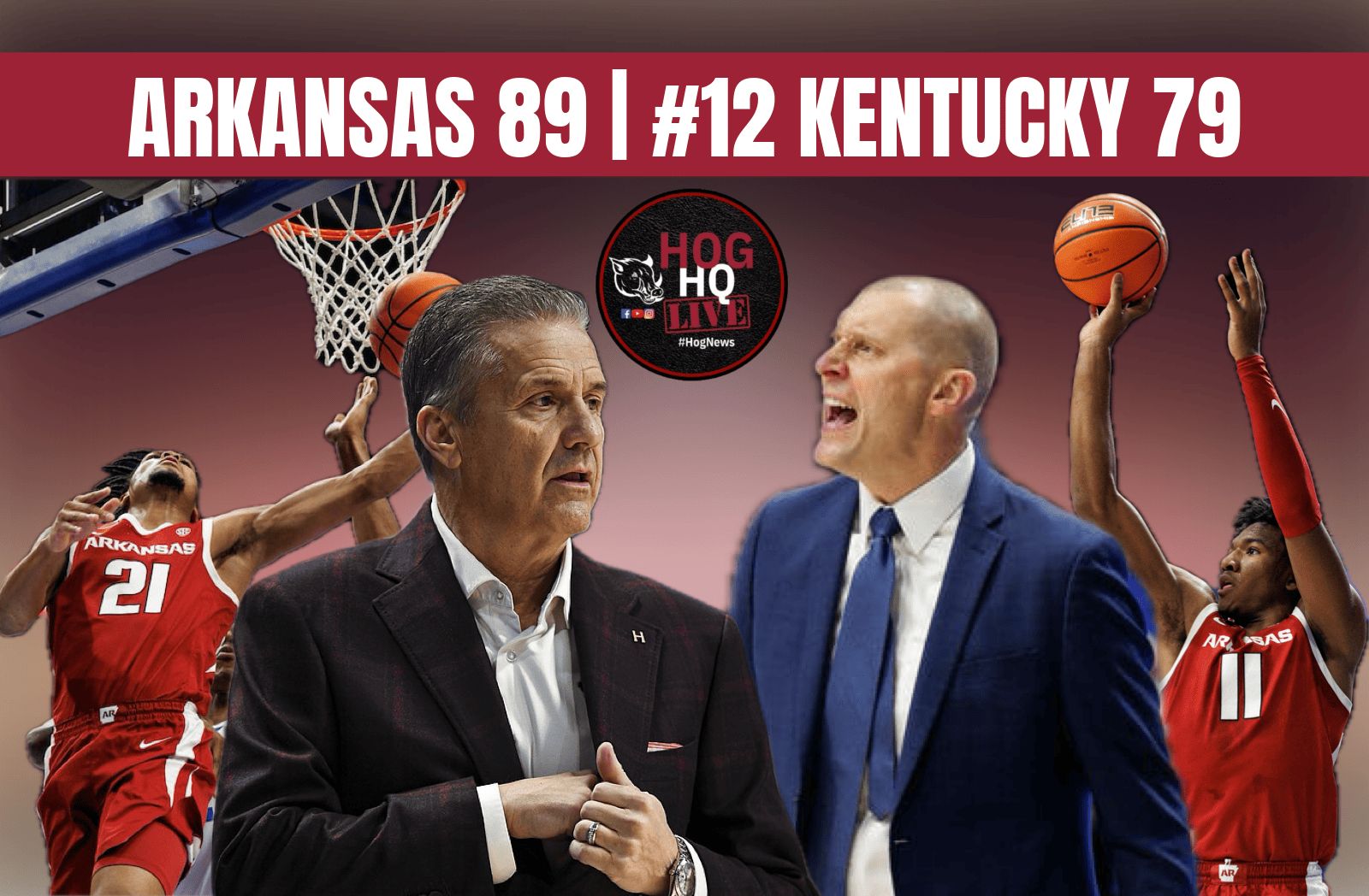 Hog HQ Live Ep #58: Arkansas Tops Kentucky in Coach Cal's Return to Lexington episode artwork
