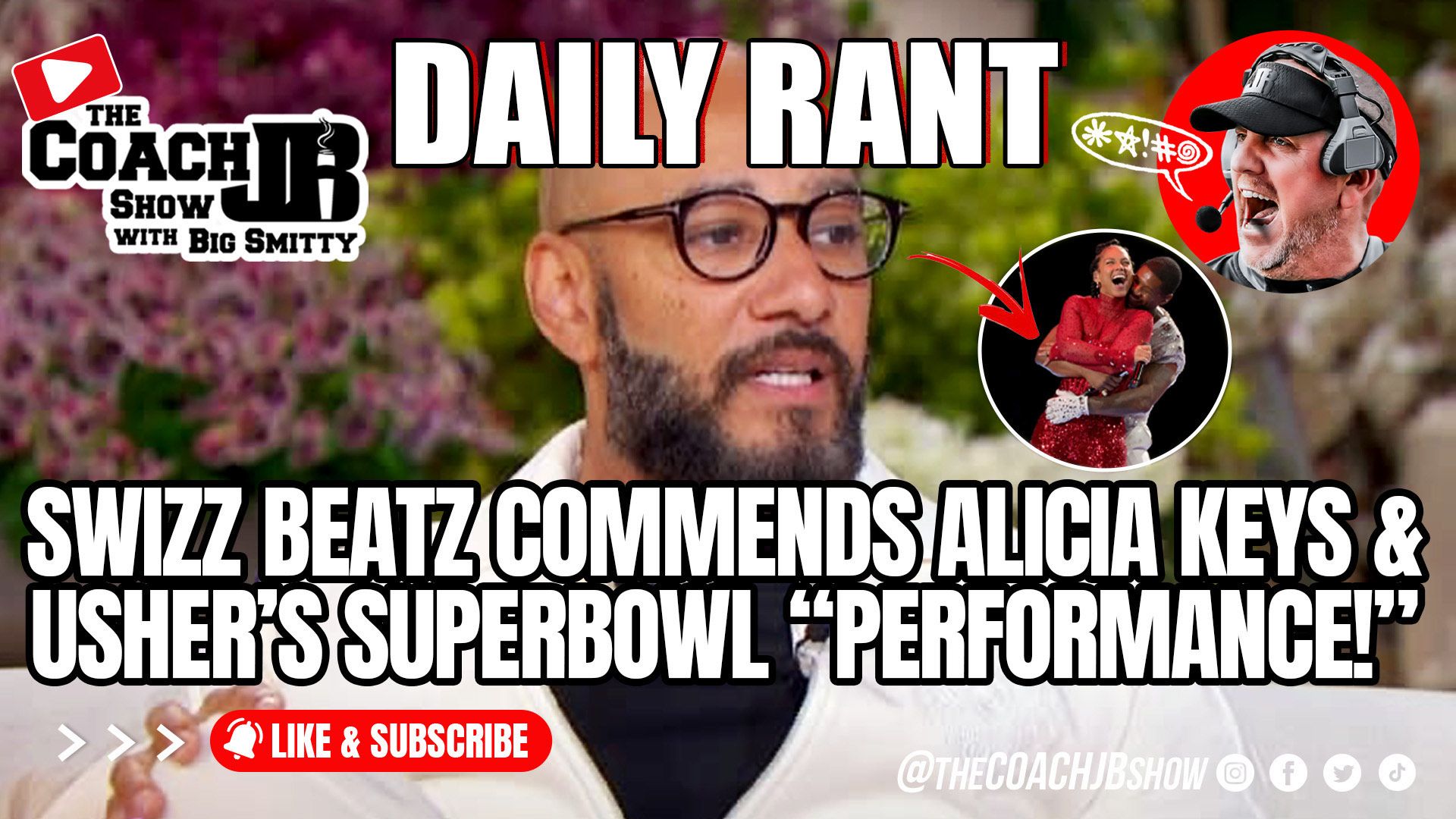 SWIZZ BEATS SAYS IT'S OK THAT USHER PUSHED UP ON ALICIA! | COACH JB'S DAILY RANT