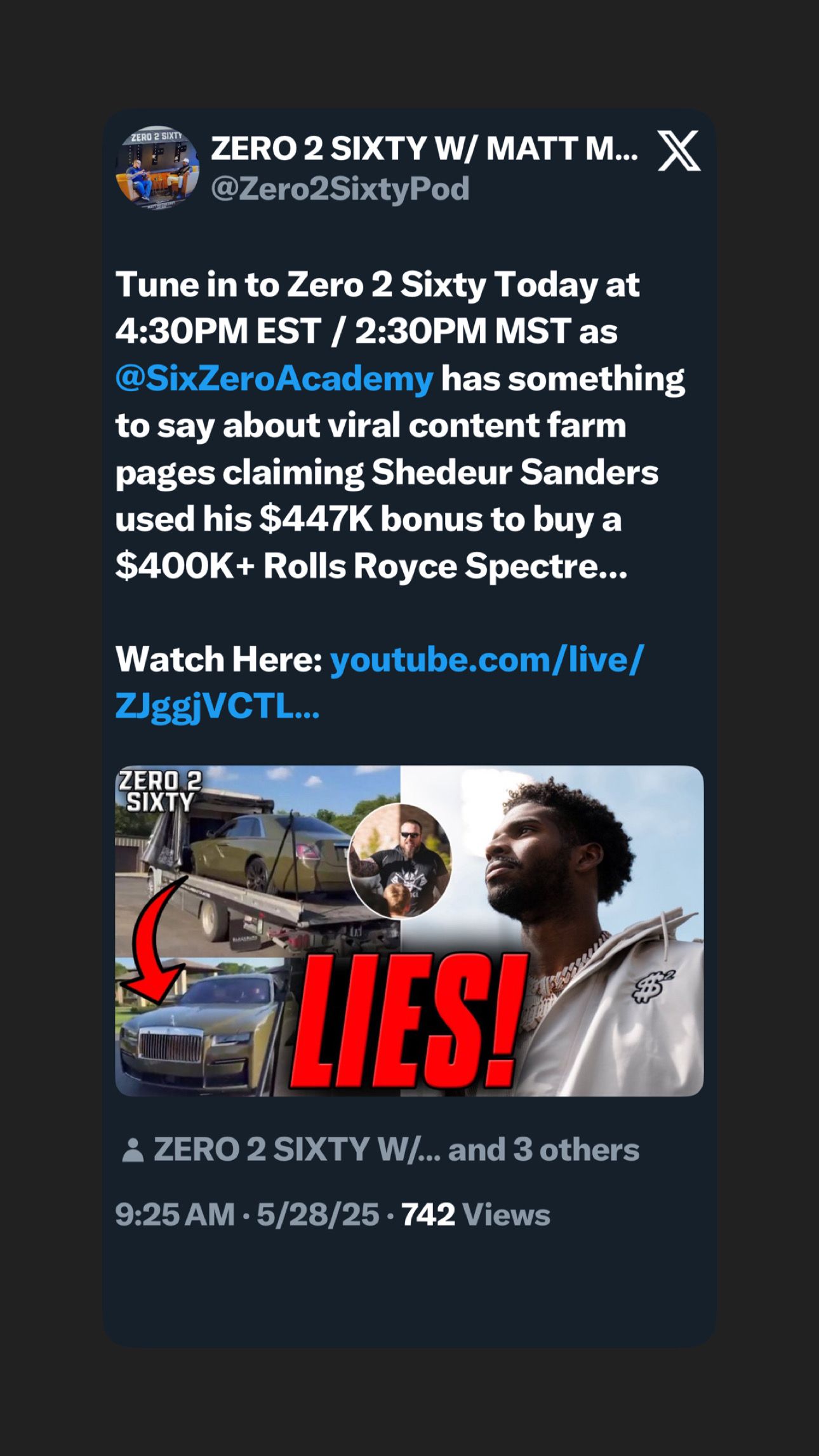 Zero 2 Sixty : No More Lies! Matt speaks the truth on S. E Sanders and his future with the Browns episode artwork