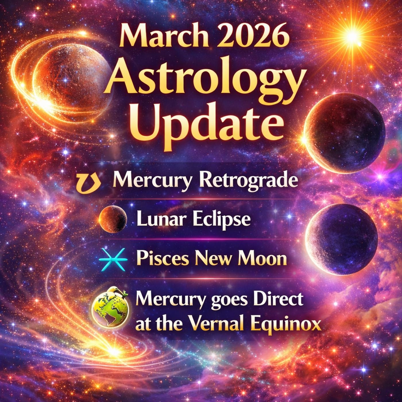 March 2026 Astrology Update: Lunar Eclipse and Mercury Retrograde
