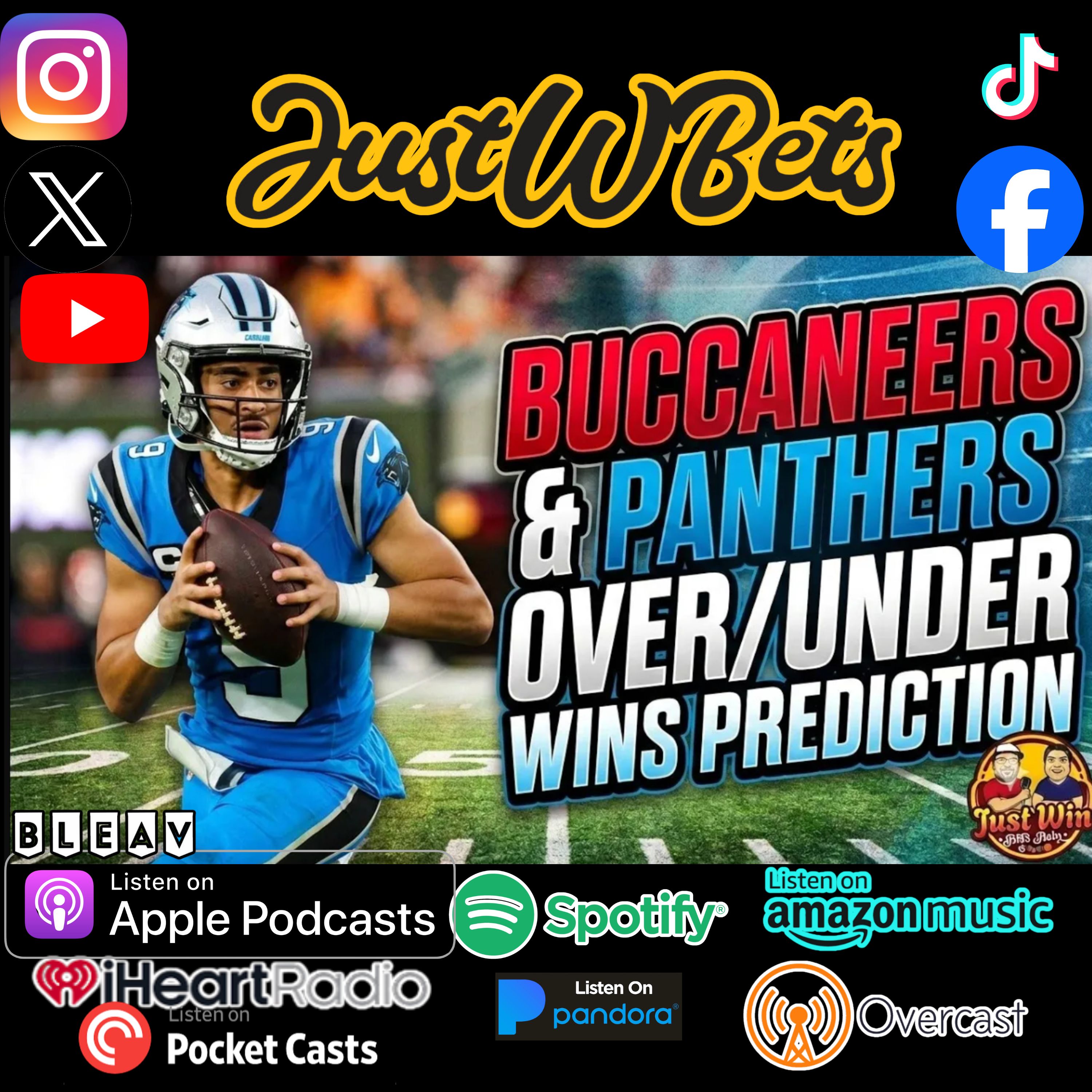 Panthers & Bucs Over/Under Win Predictions! + UFC Fight Night Picks w/ Danny Brasco episode artwork