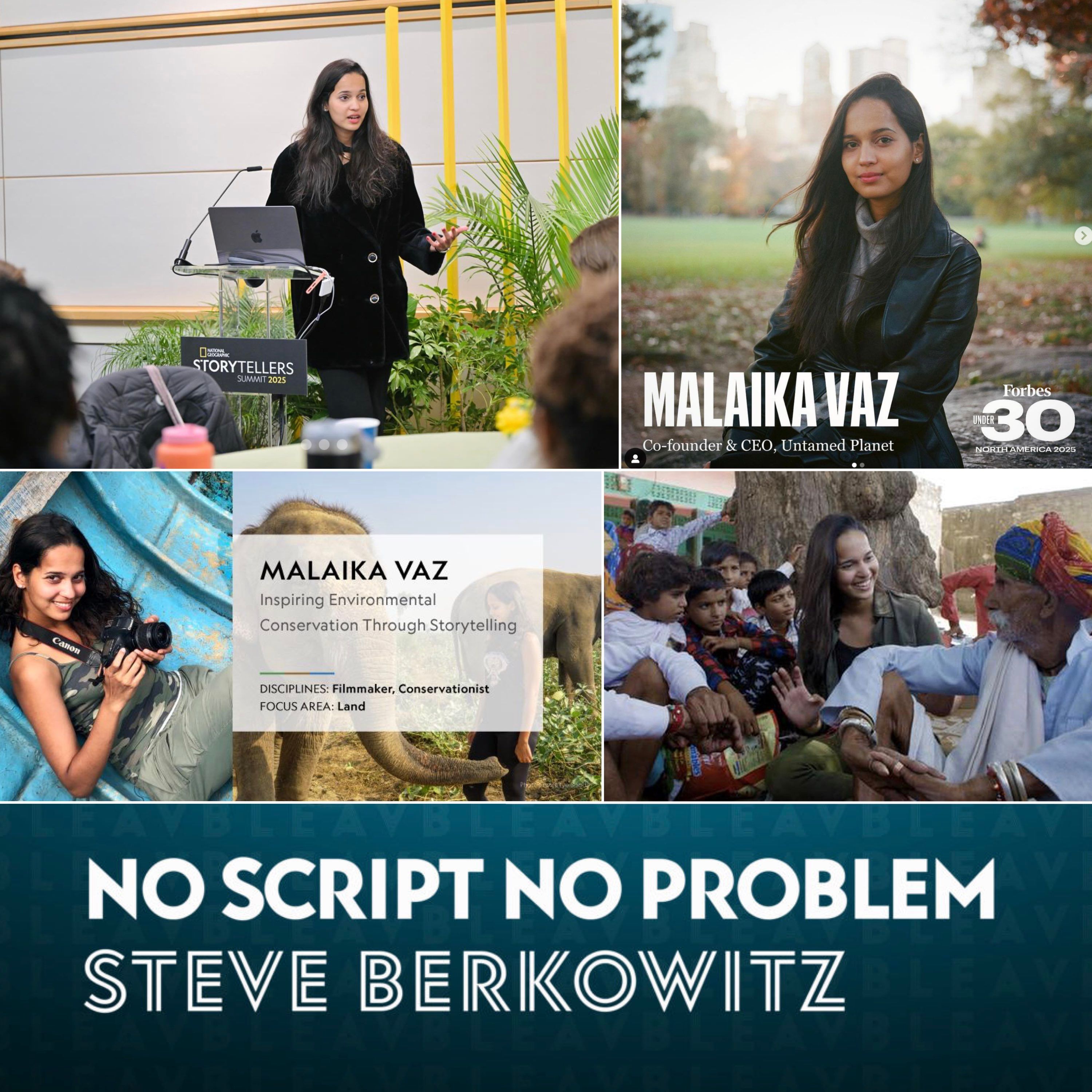 National Geographic Explorer and wildlife filmmaker Malaika Vaz is blazing her own trail