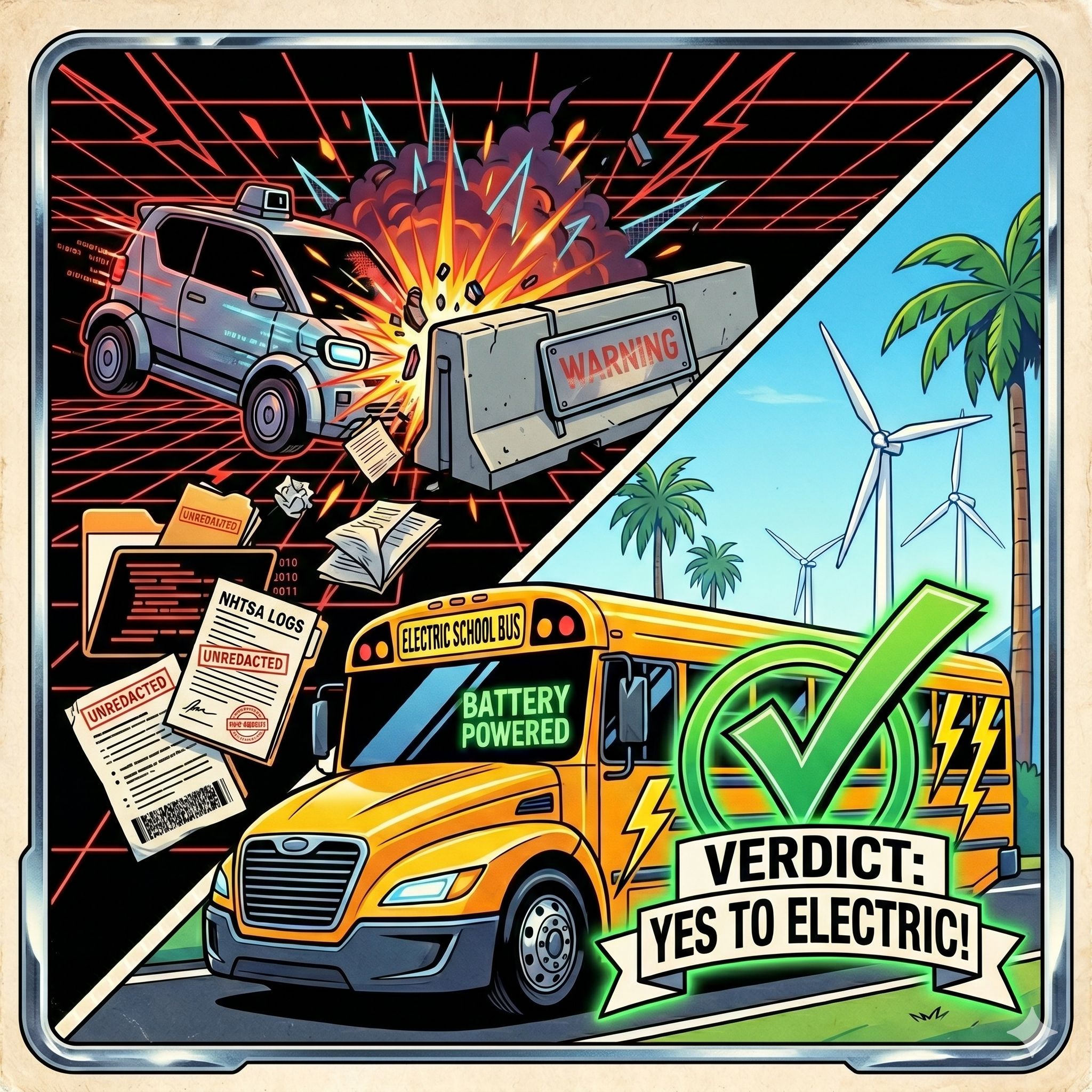 Robotaxi Crashes and A School Bus Driver’s Verdict on Going Electric