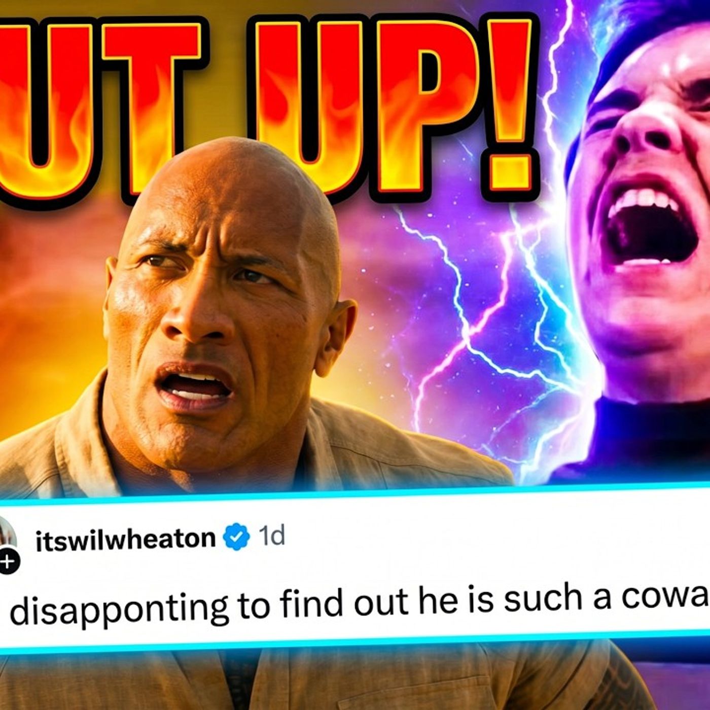 The Rock Called a COWARD by Star Trek Actors Wil Wheaton and George Takei?!