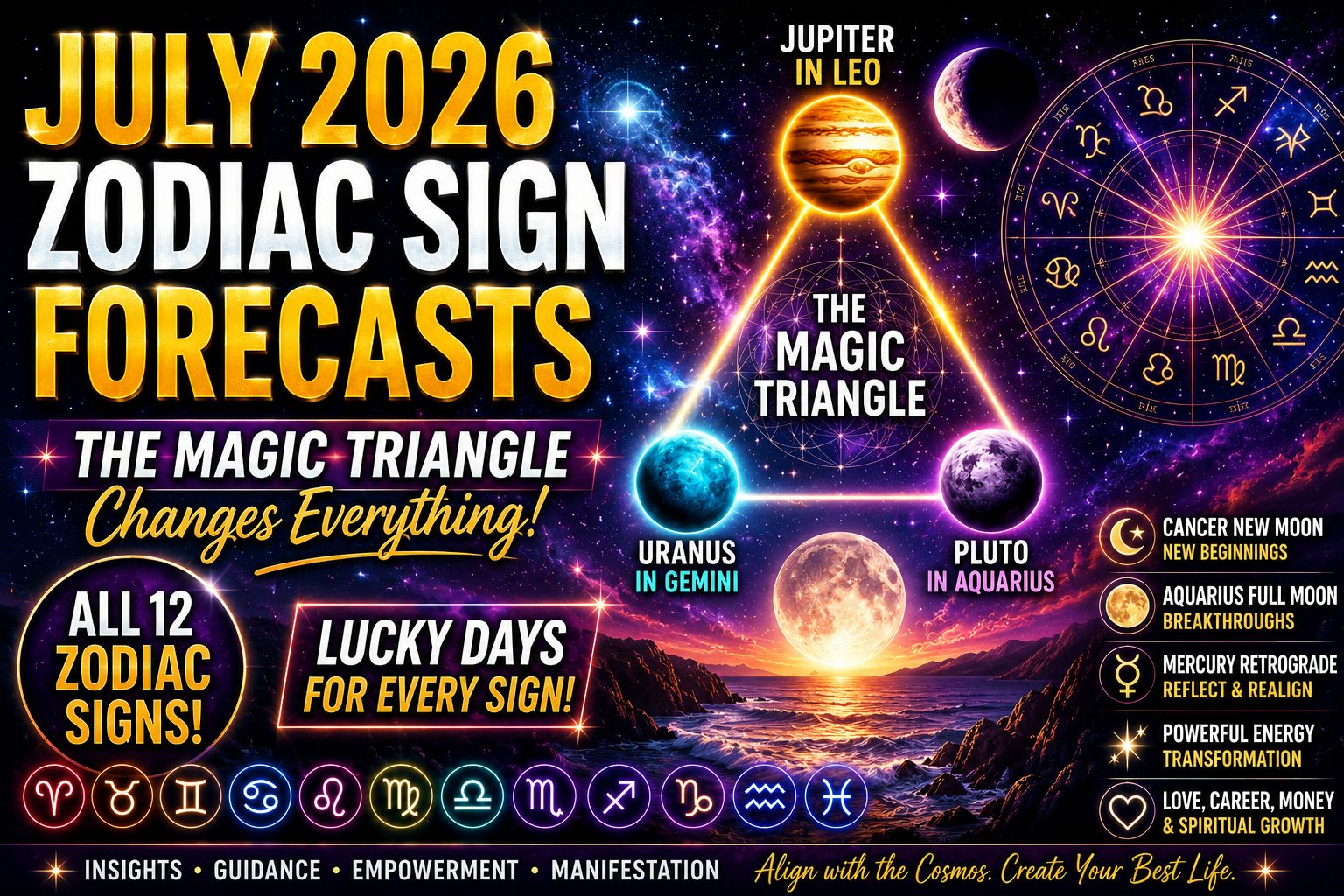 Your July Zodiac Sign Forecast Has Arrived! Magic Triangle and Lucky Days! episode artwork