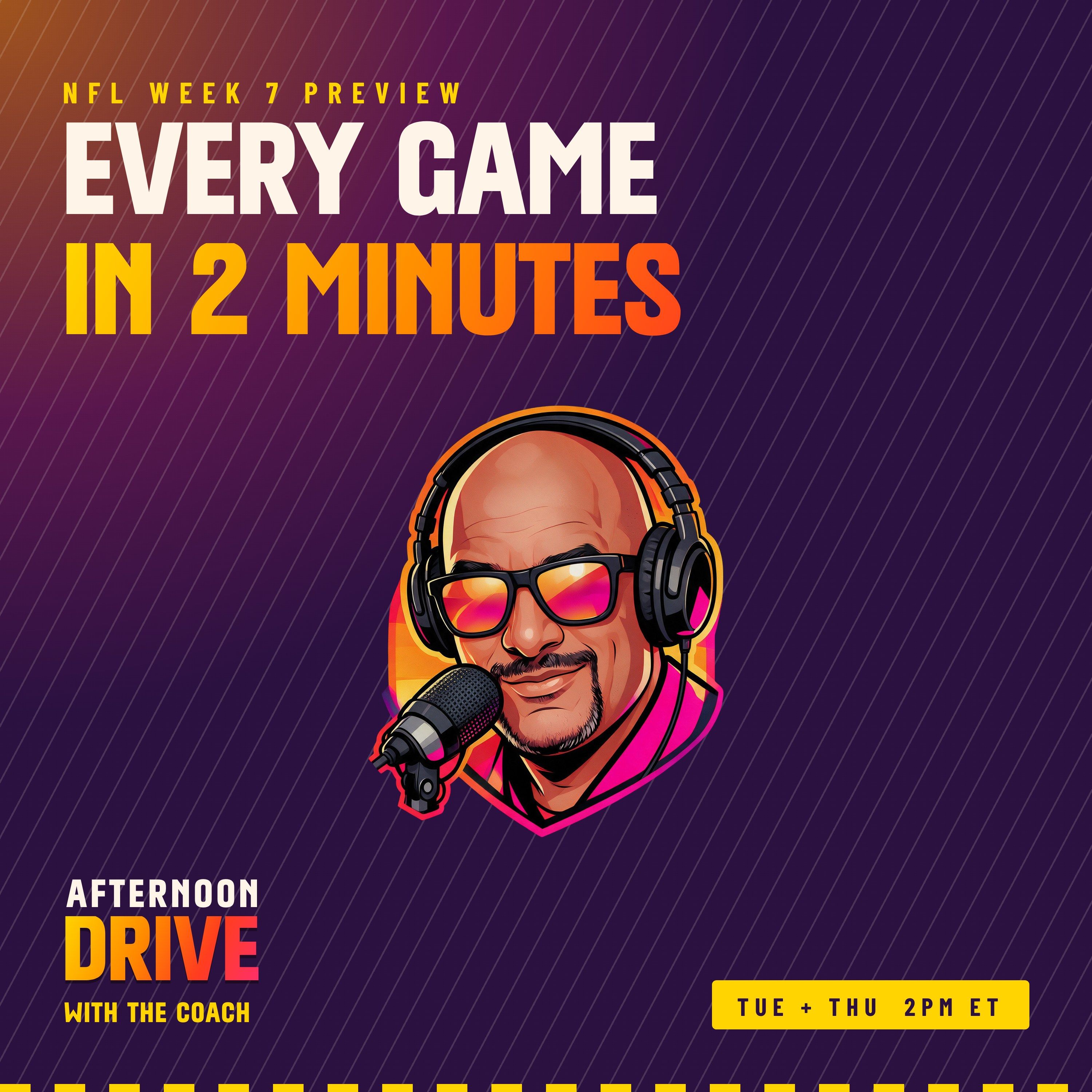 NFL Clears Eagles in Jalen Hurts Case | Every Week 7 Game + NBA Opening Night — Afternoon Drive with the Coach Tuesday 10/20/26 episode artwork