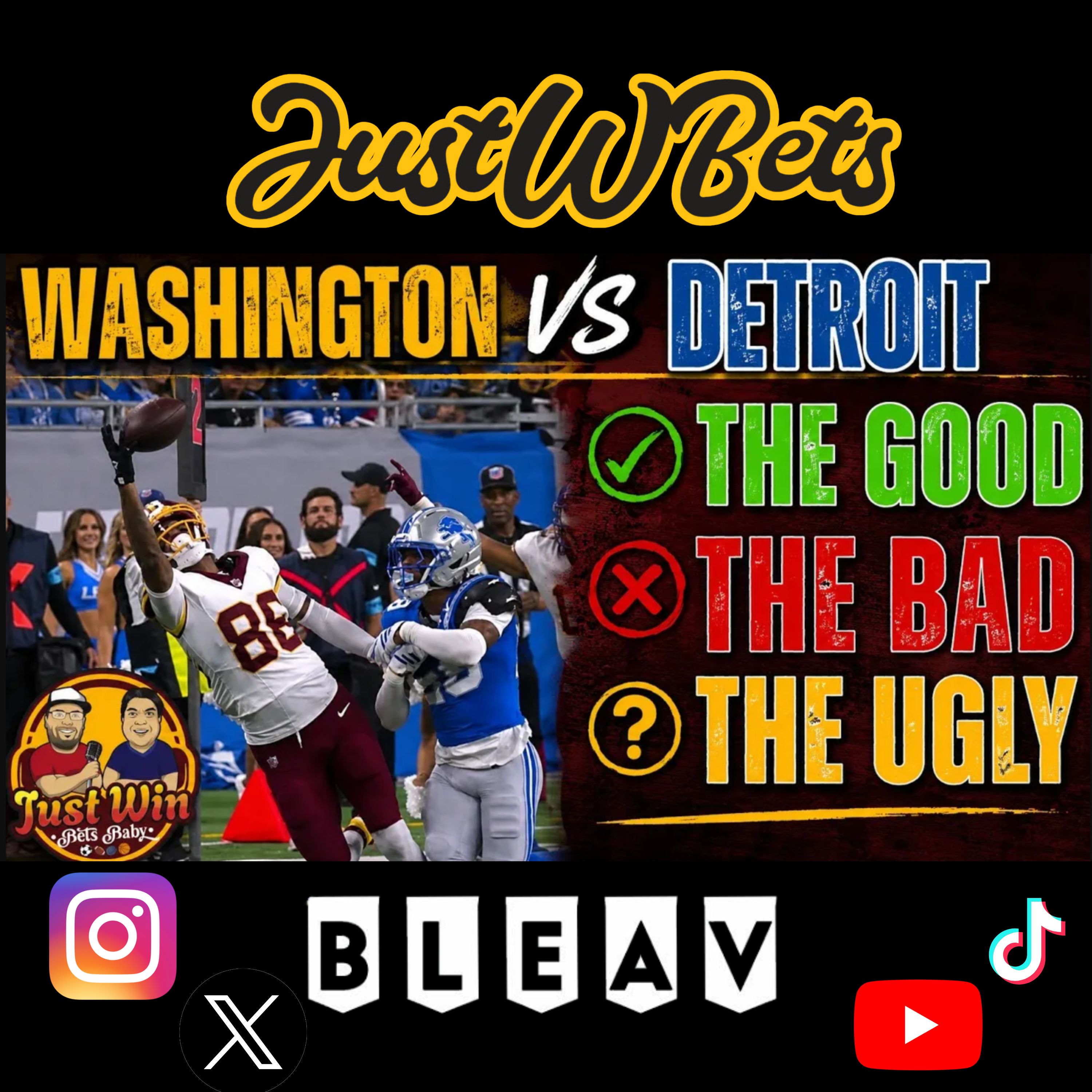 Commanders vs Lions: THE GOOD, THE BAD & THE UGLY! | NFL News, Best Bets & More episode artwork