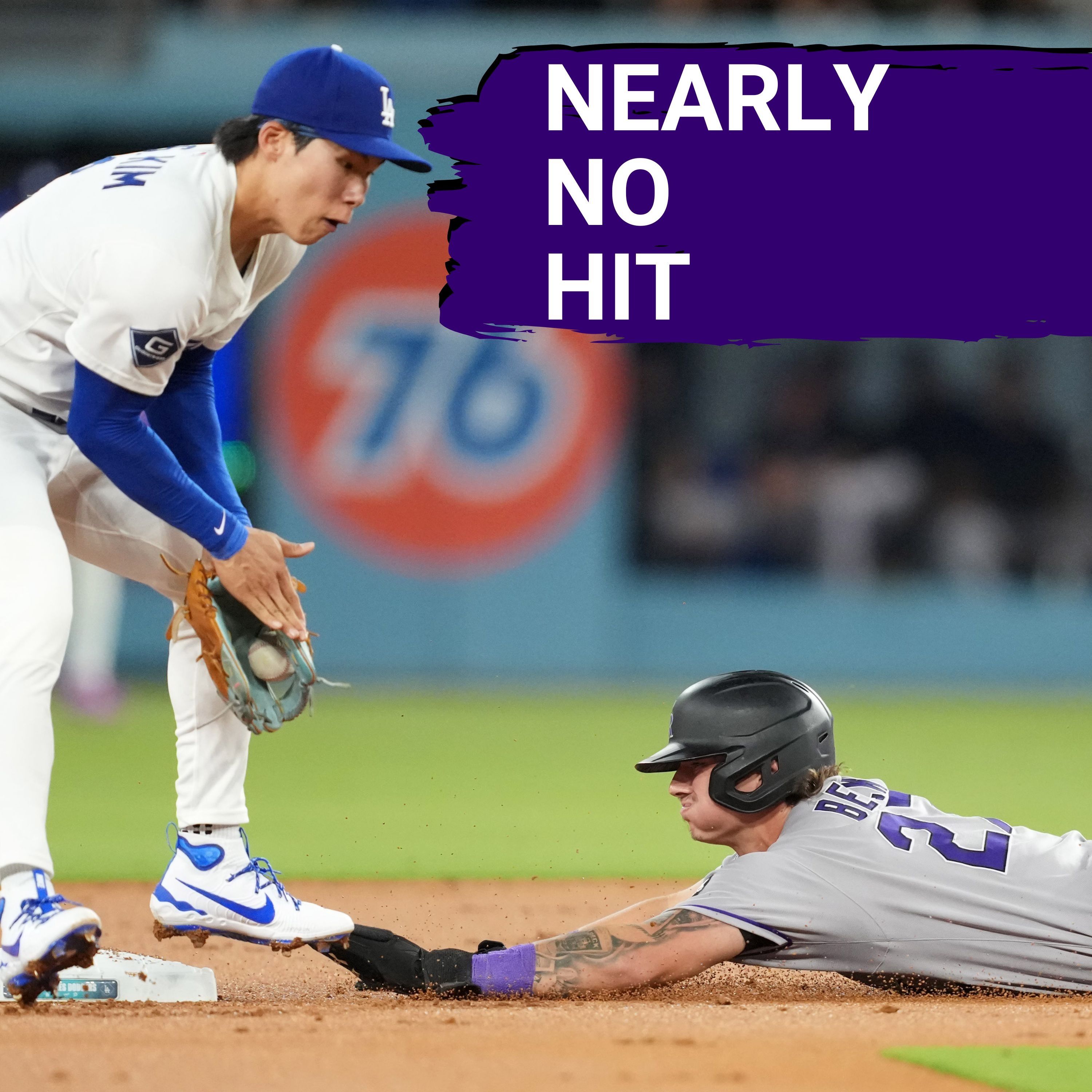 The Colorado Rockies are nearly no hit by the Los Angeles Dodgers