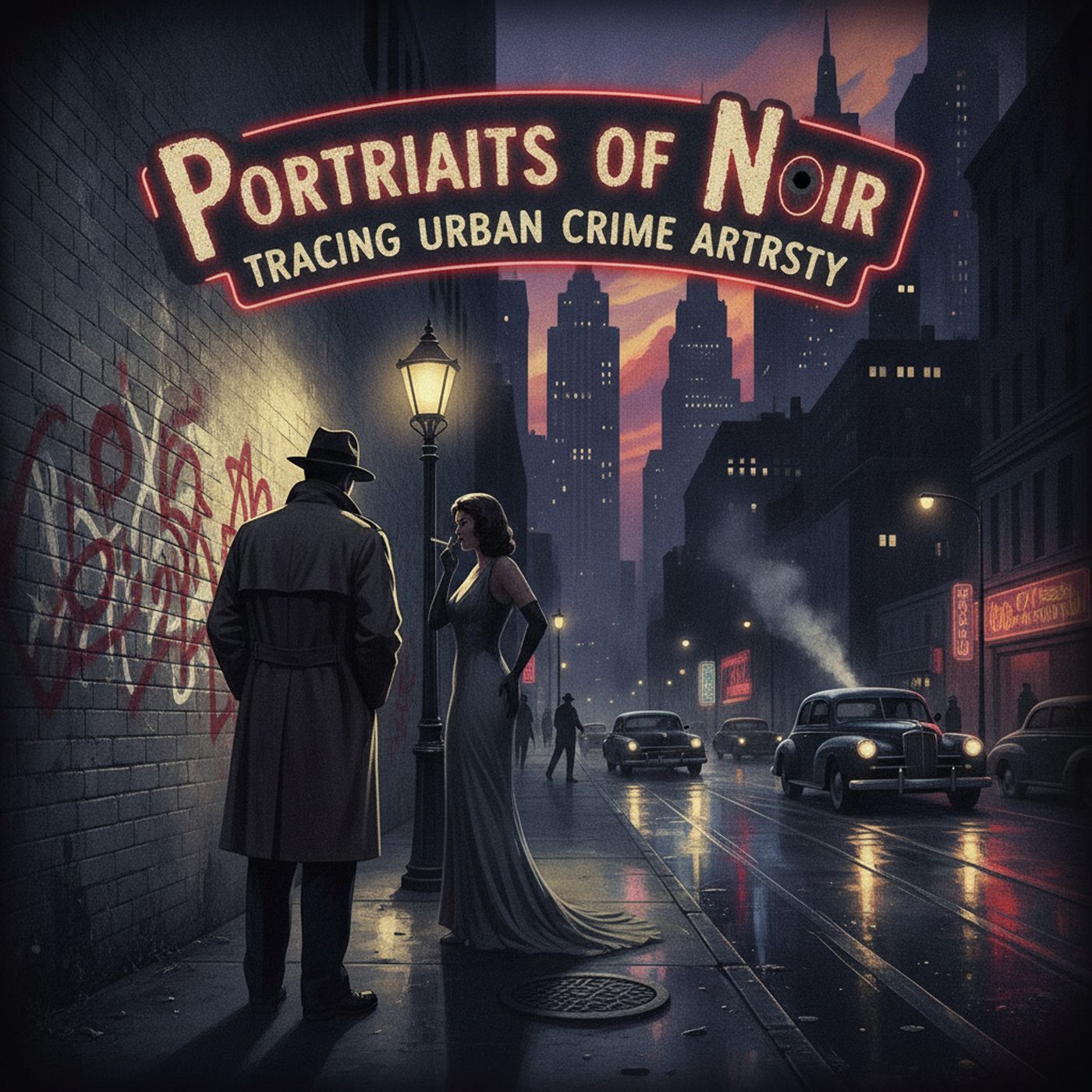 Portraits of Noir Tracing Urban Crime Artistry podcast artwork
