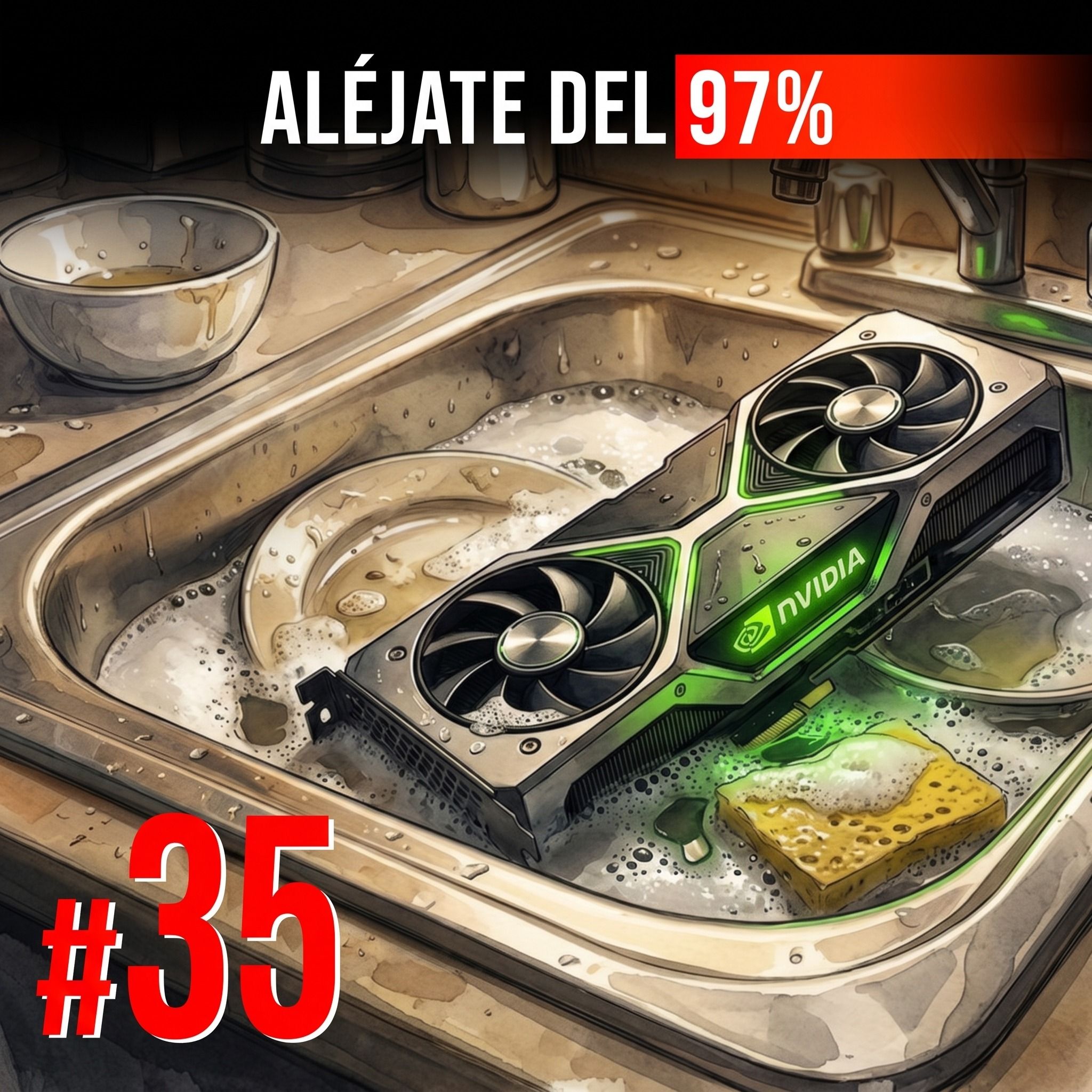#35 | Jensen Huang: del inmigrante lavaplatos a ser el Rey del AI | Aléjate del 97% episode artwork