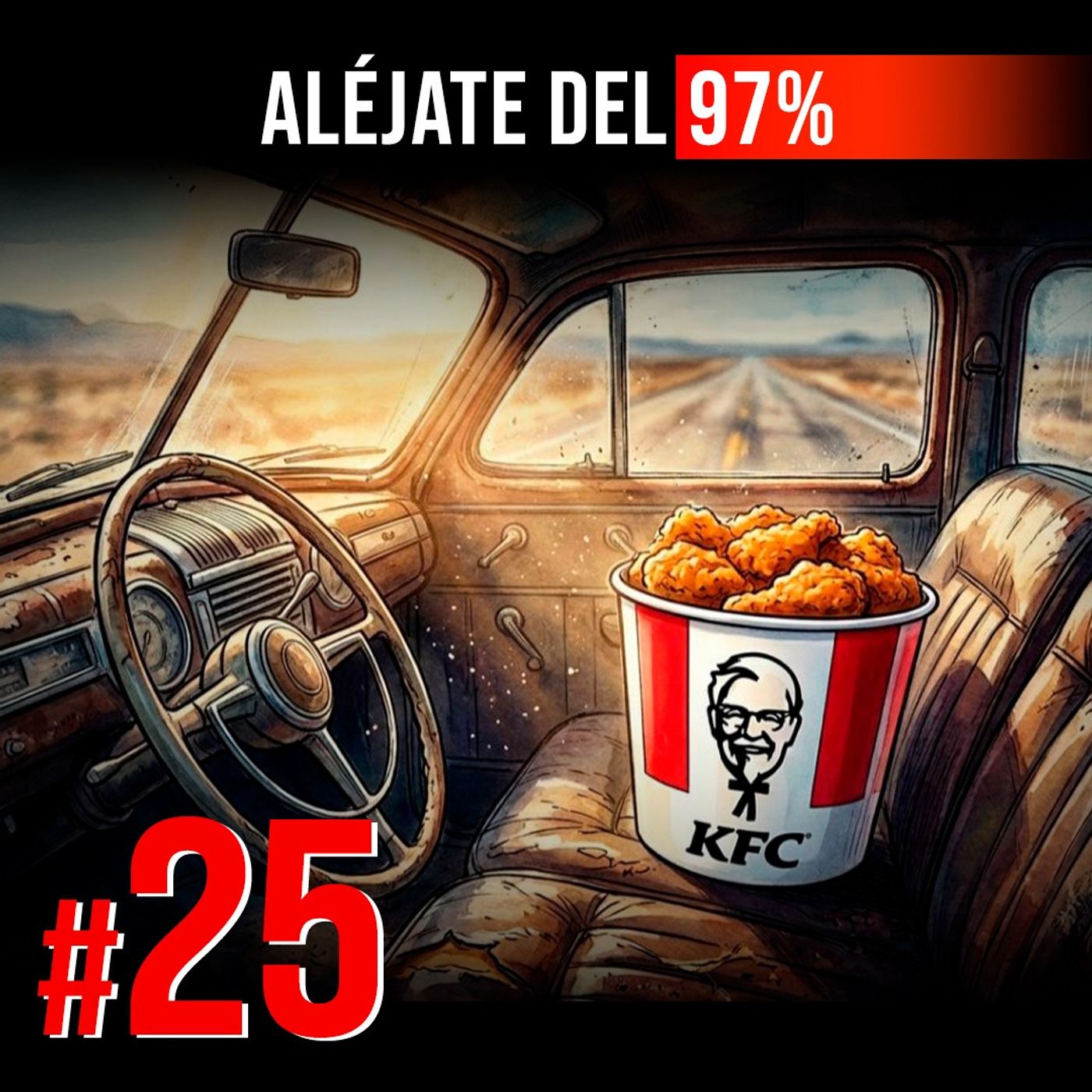 #25 | Harland Sanders durmió en su auto 2 años para vender pollo | La historia de KFC | Aléjate del 97%