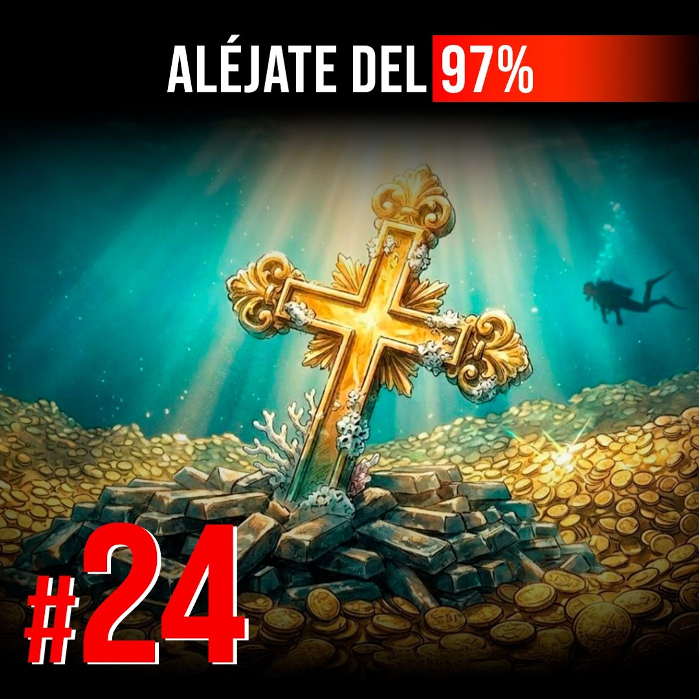 #24 | Su hijo murió ahogado buscando el tesoro más grande de la historia | Mel Fisher | Aléjate del 97%