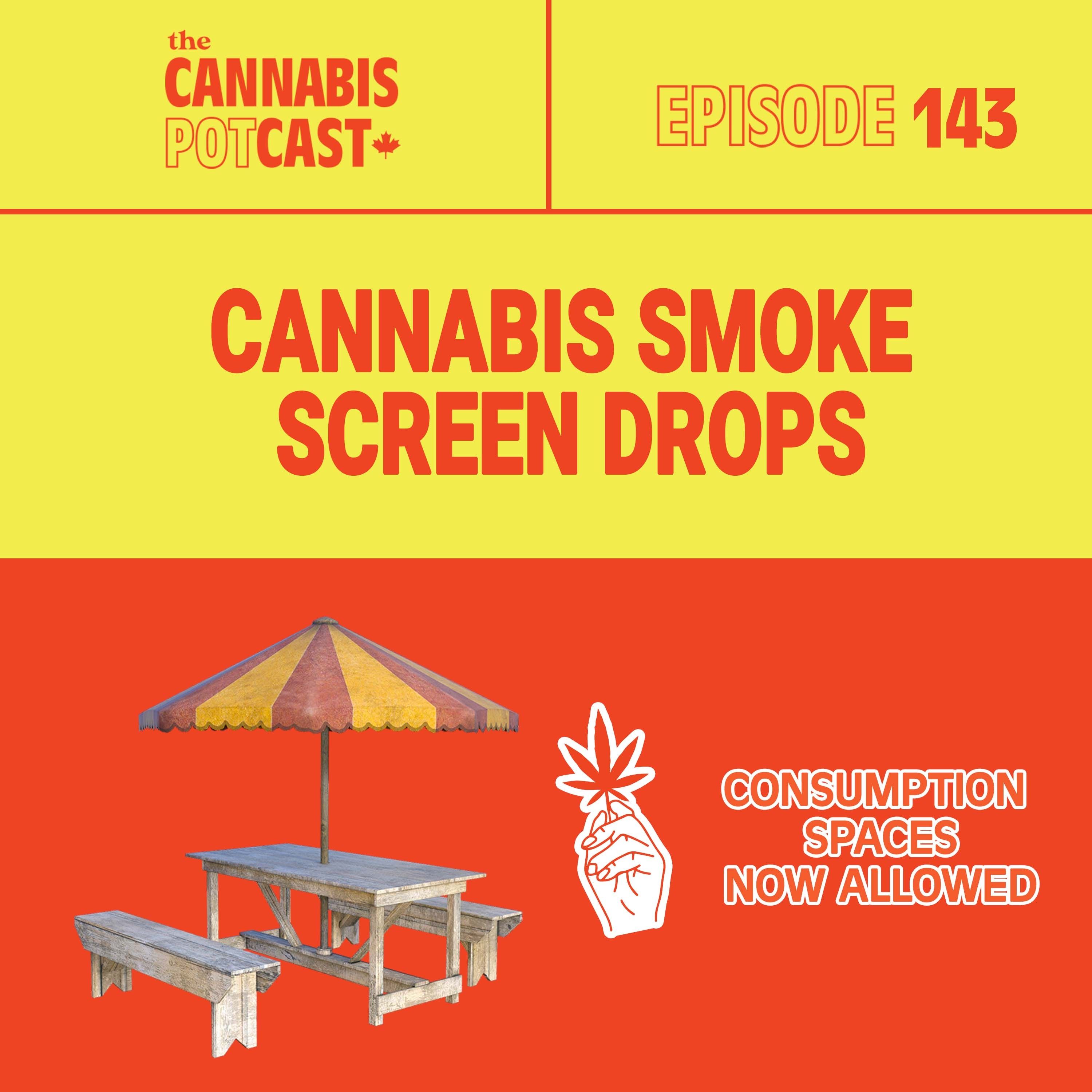 Cannabis smoke screen drops