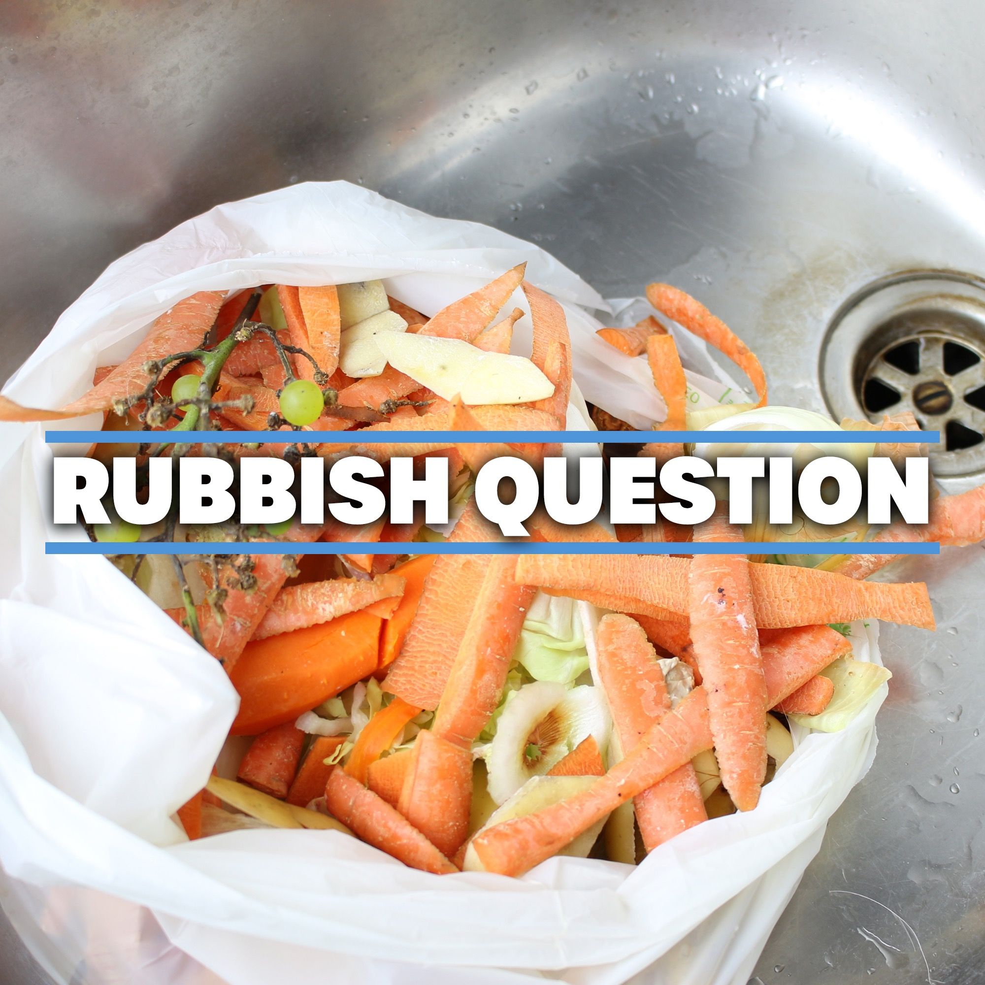 How can councils advise plastic bags to line food waste bins?