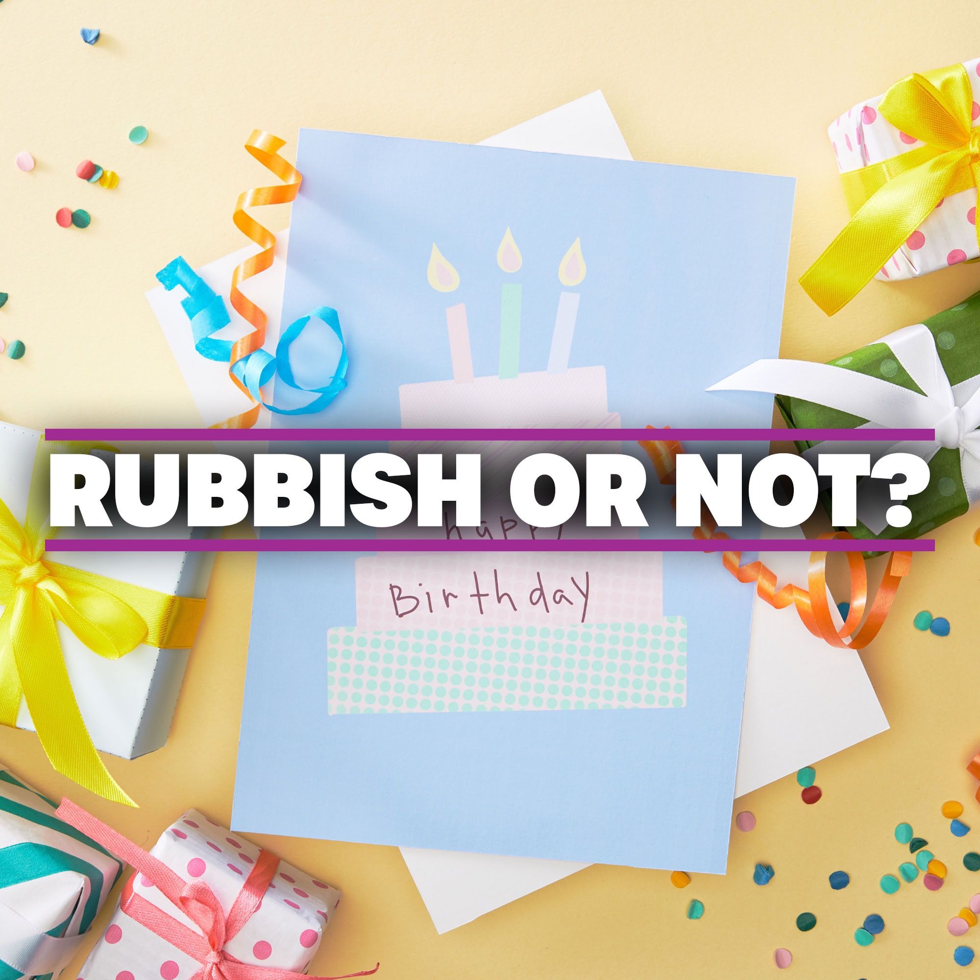 Are birthday cards recyclable?