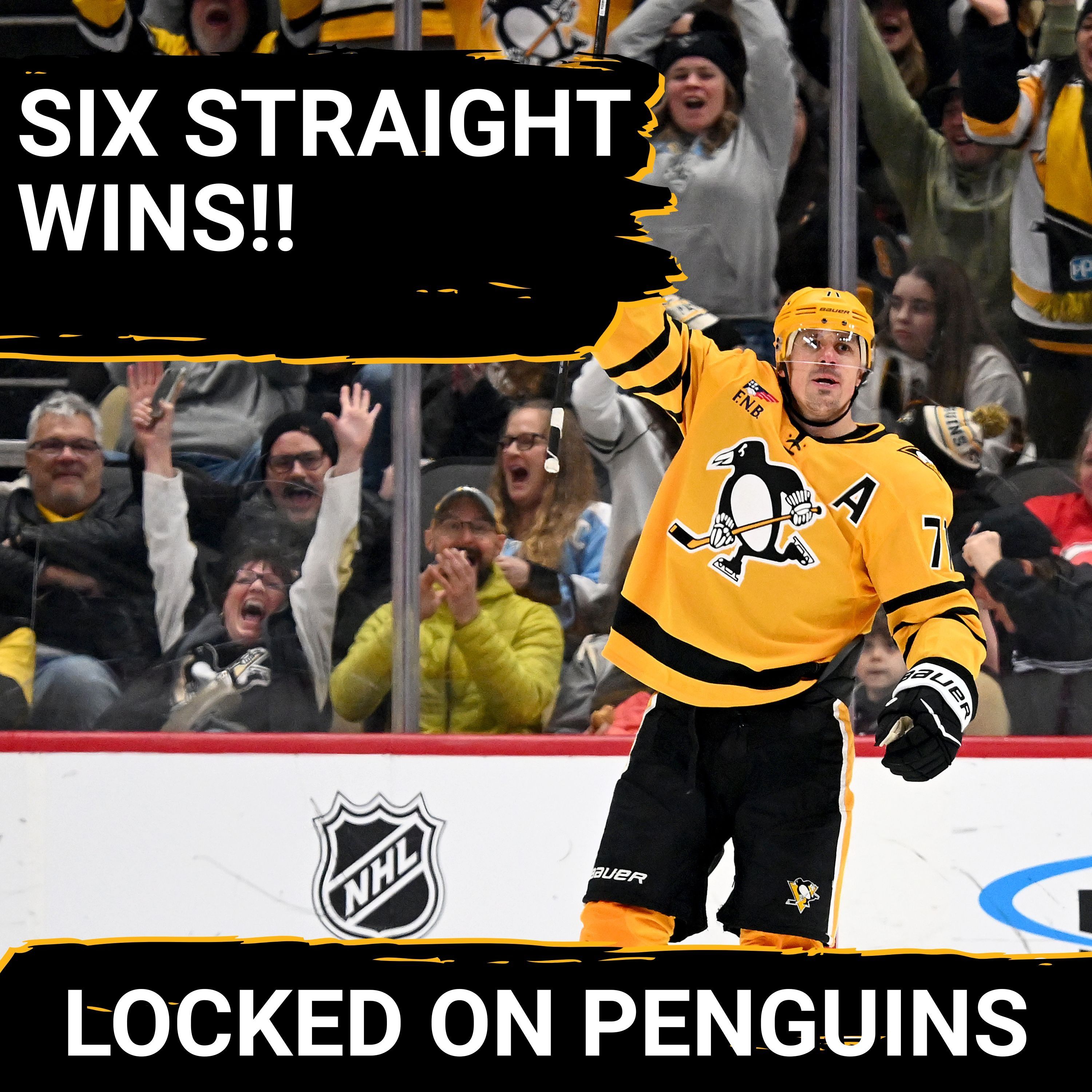 Penguins make it SIX IN A ROW with a win over the Devils!