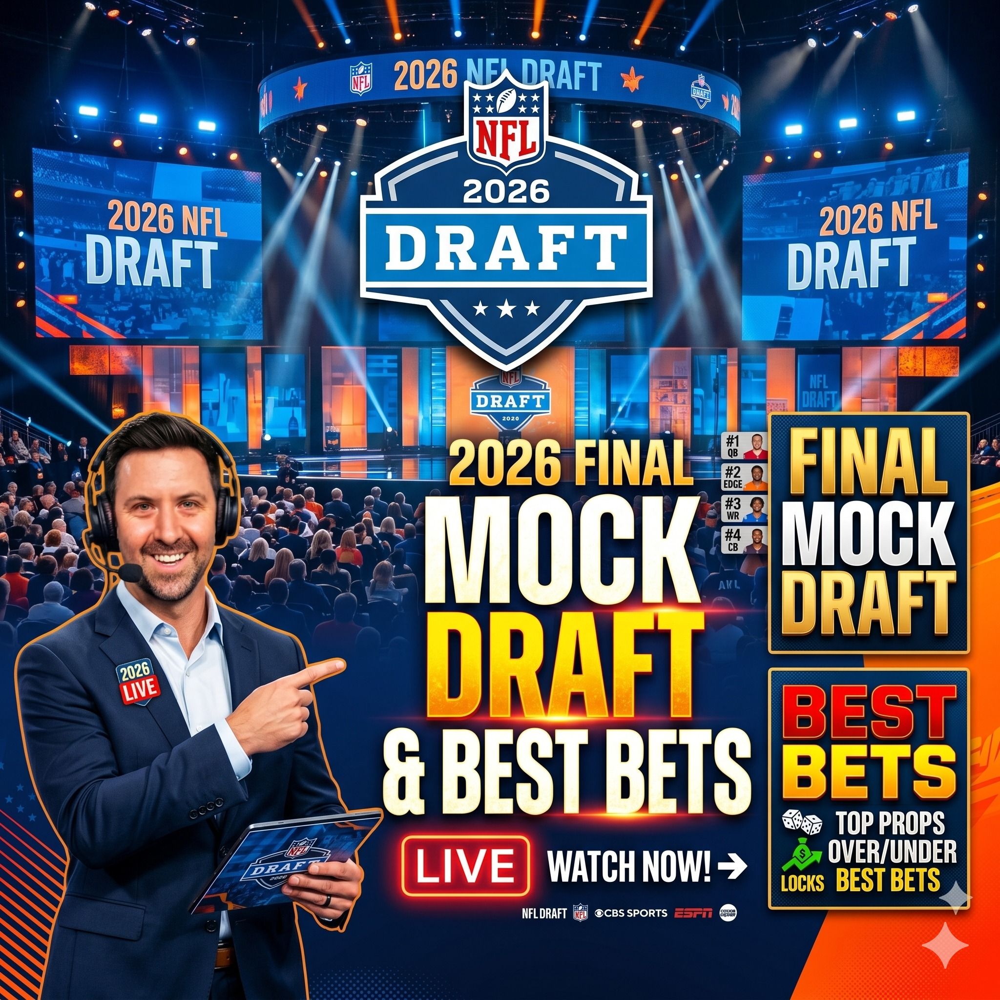 2026 NFL Draft: Final Mock + Best Bets Before Round 1
