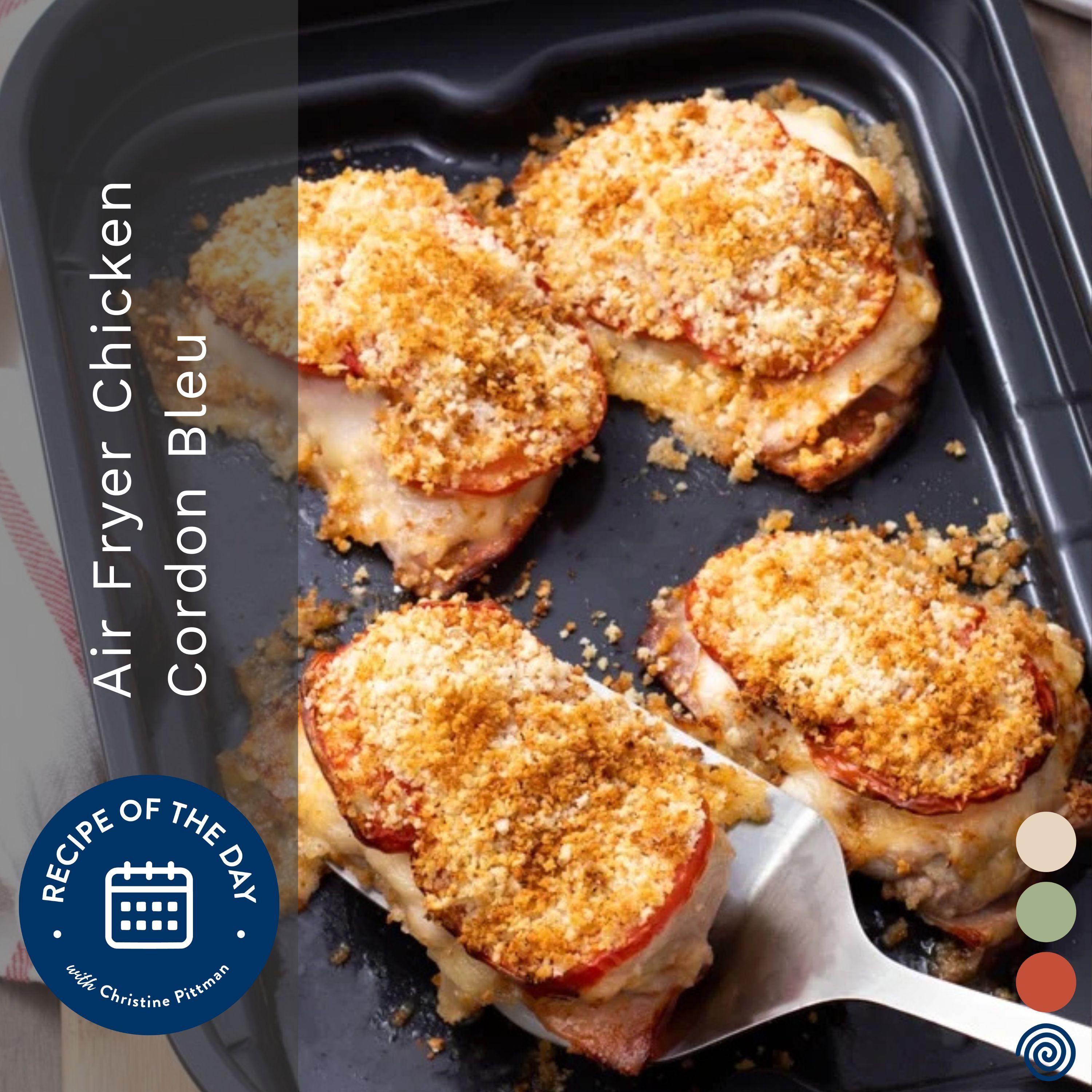 Air Fryer Chicken Cordon Bleu