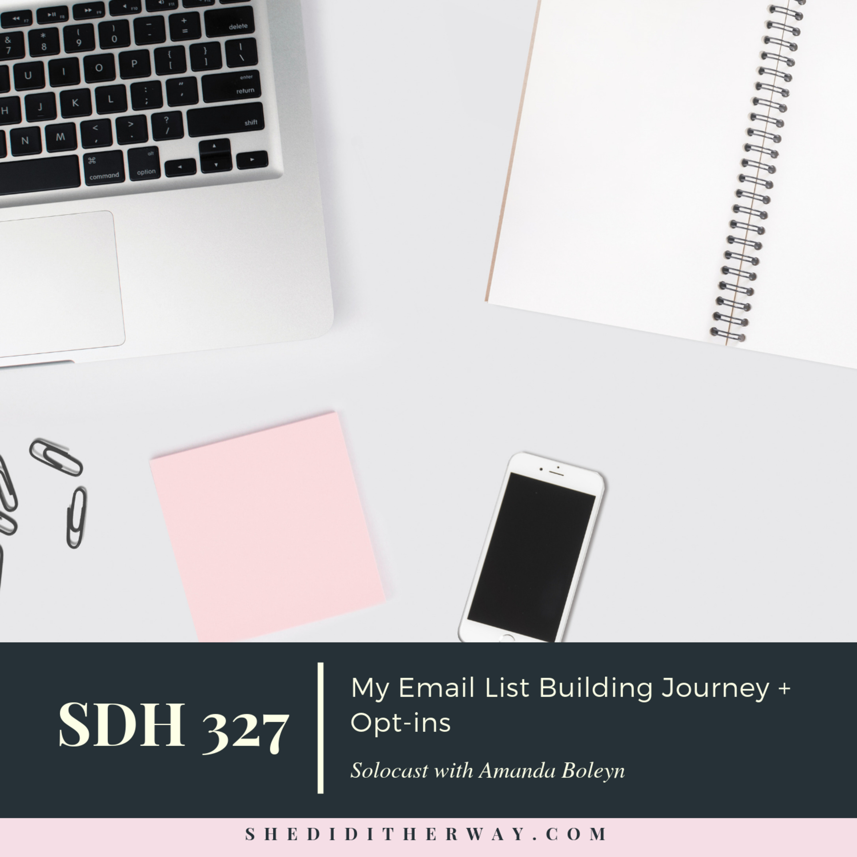 SDH 327: My Email List Building Journey + Opt-ins episode artwork