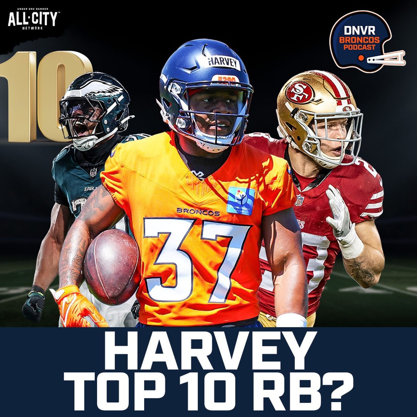 Will RJ Harvey be a Top 10 running back in the NFL by the end of the Denver Broncos’ season?