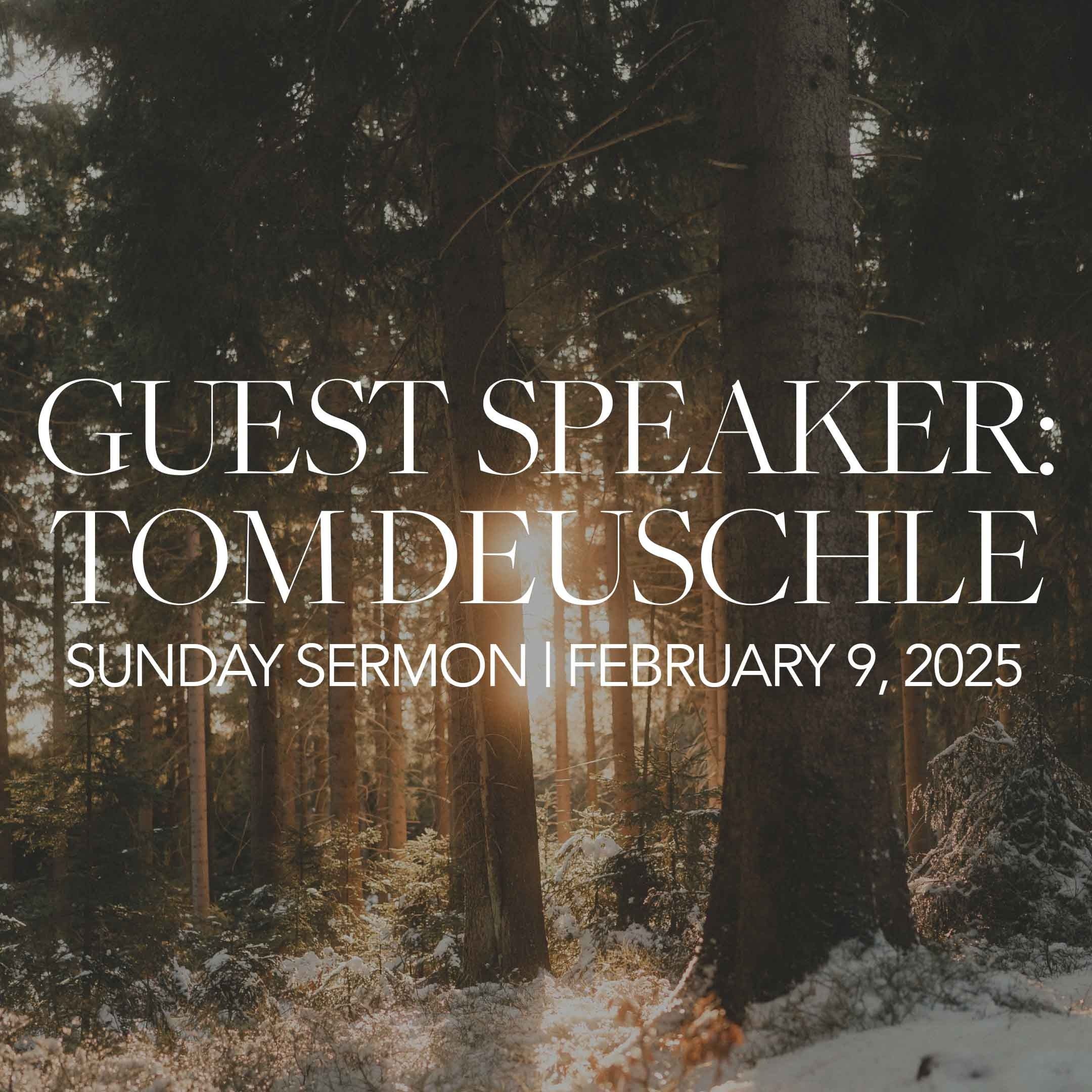 Guest Speaker: Tome Deuschle