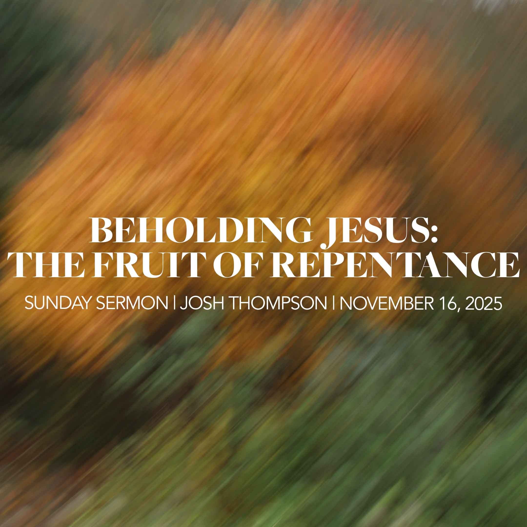Beholding Jesus: The Fruit of Repentance Beholding Jesus: The Fruit of Repentance
