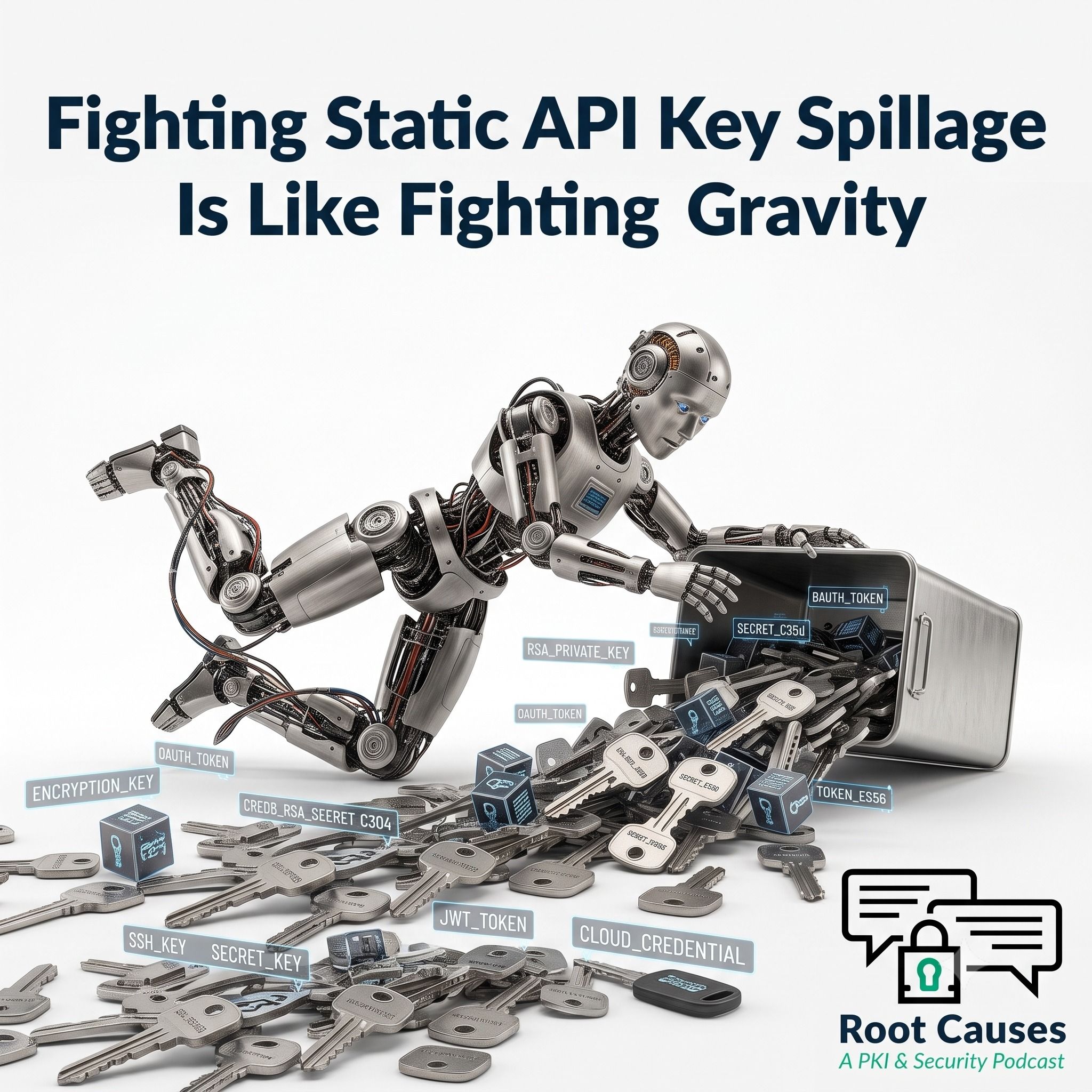 Root Causes 639: Fighting Static API Key Spillage Is Like Fighting Gravity episode artwork