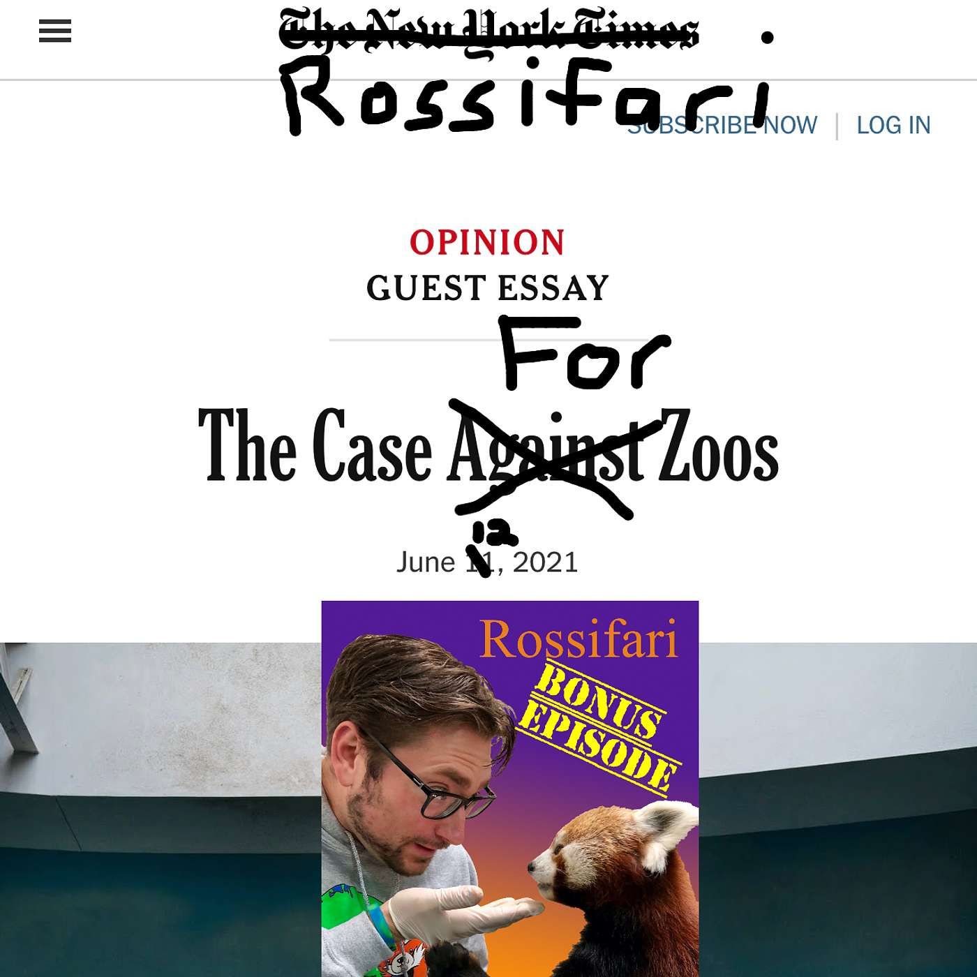BONUS: The Case For Zoos - A Rebuttal To The New York Times Opinion Piece episode artwork