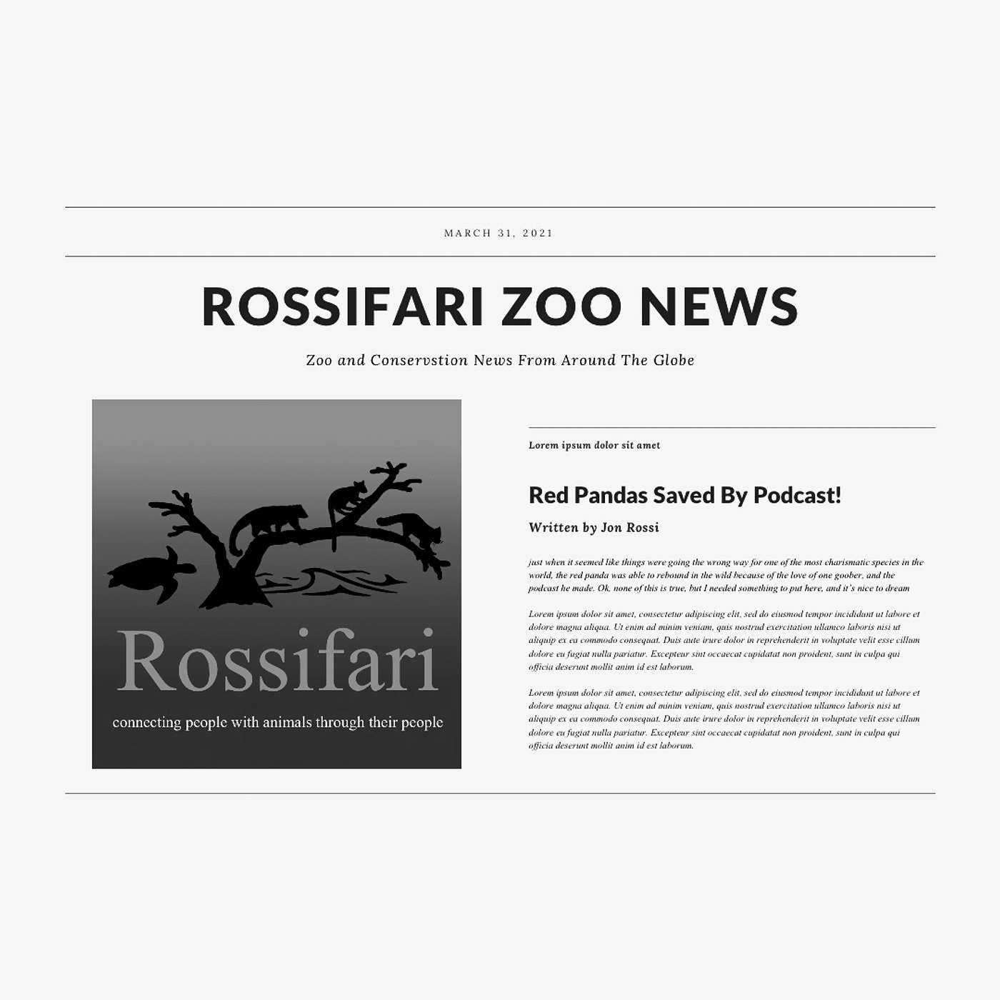 Rossifari Zoo News 5.1.26 - The Death of Sloth World episode artwork