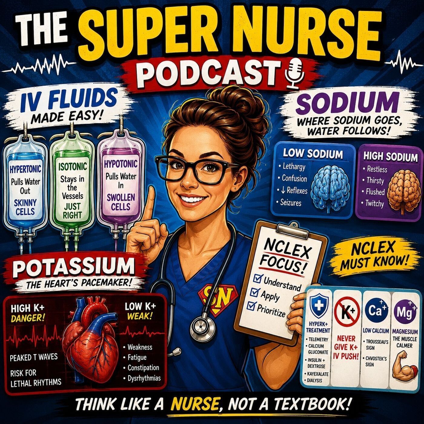 Fluids & Electrolytes Made Easy for Nursing Students: Sodium, Potassium, IV Fluids & NCLEX