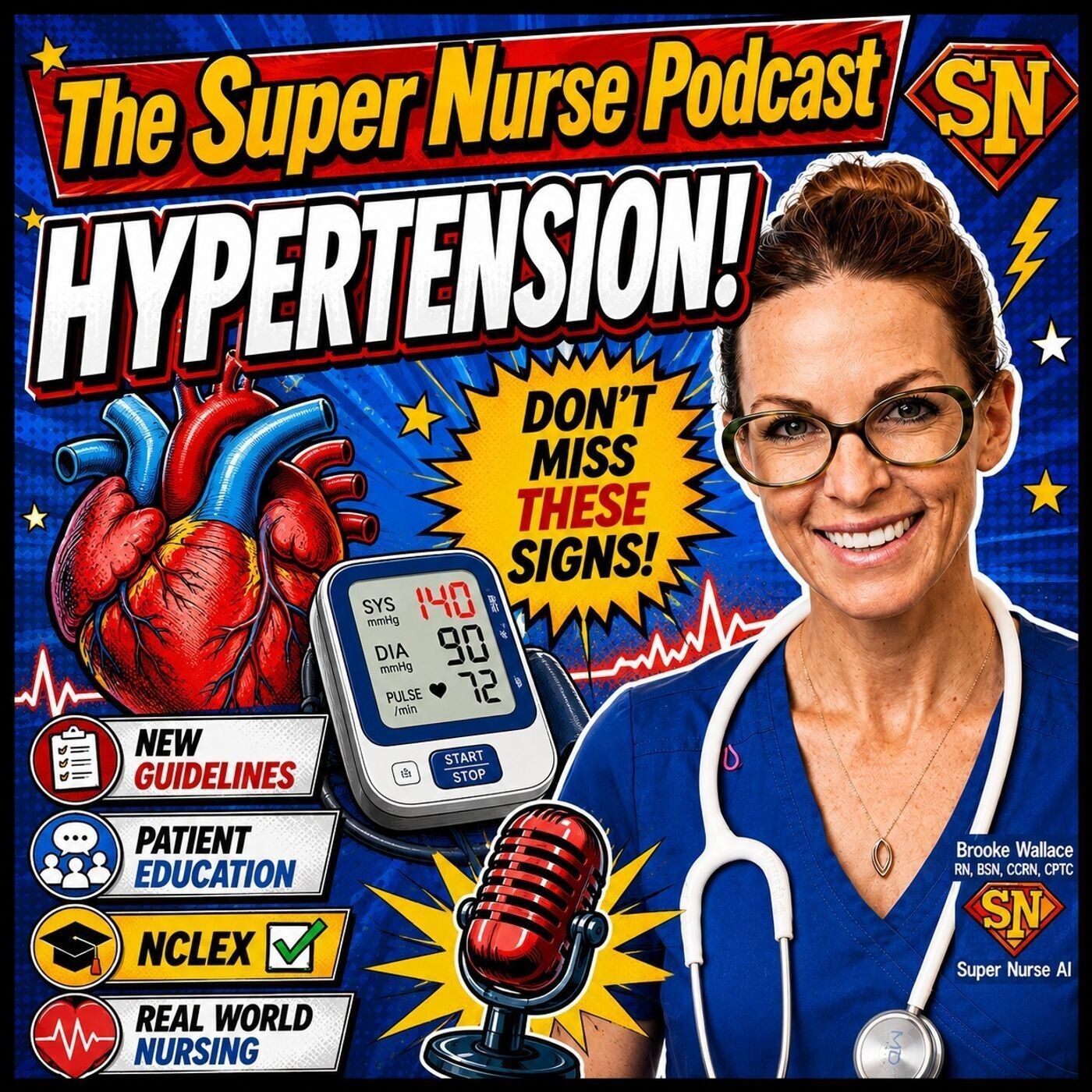 The Silent Killer: Hypertension Explained - 2025 Guidelines, Crisis Signs & Nursing Pharmacology episode artwork