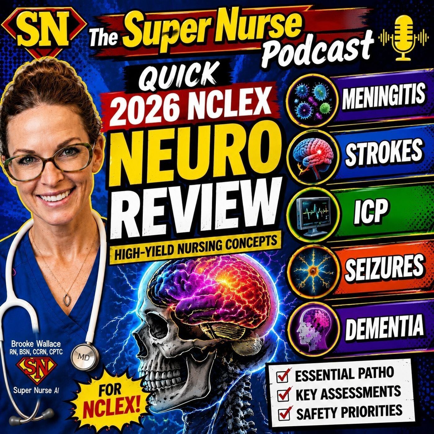 Quick 2026 NCLEX Neuro Review: High-Yield Nursing Concepts episode artwork