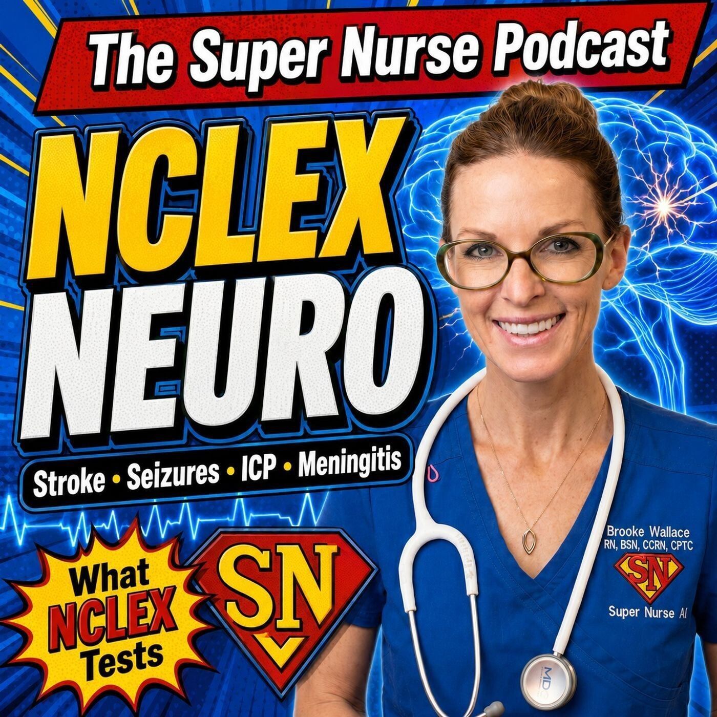 What NCLEX Tests for the Neurological System: Stroke, Seizures, ICP & Meningitis episode artwork