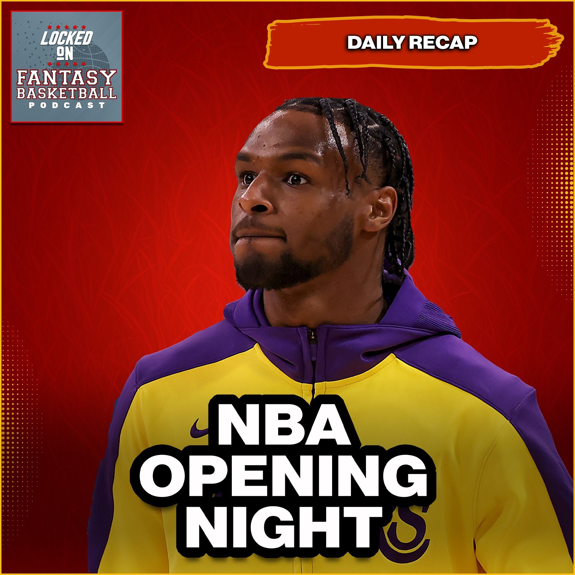 NBA Fantasy Basketball Opening Night Recap | Bronny, Tatum, AD, Rui & More