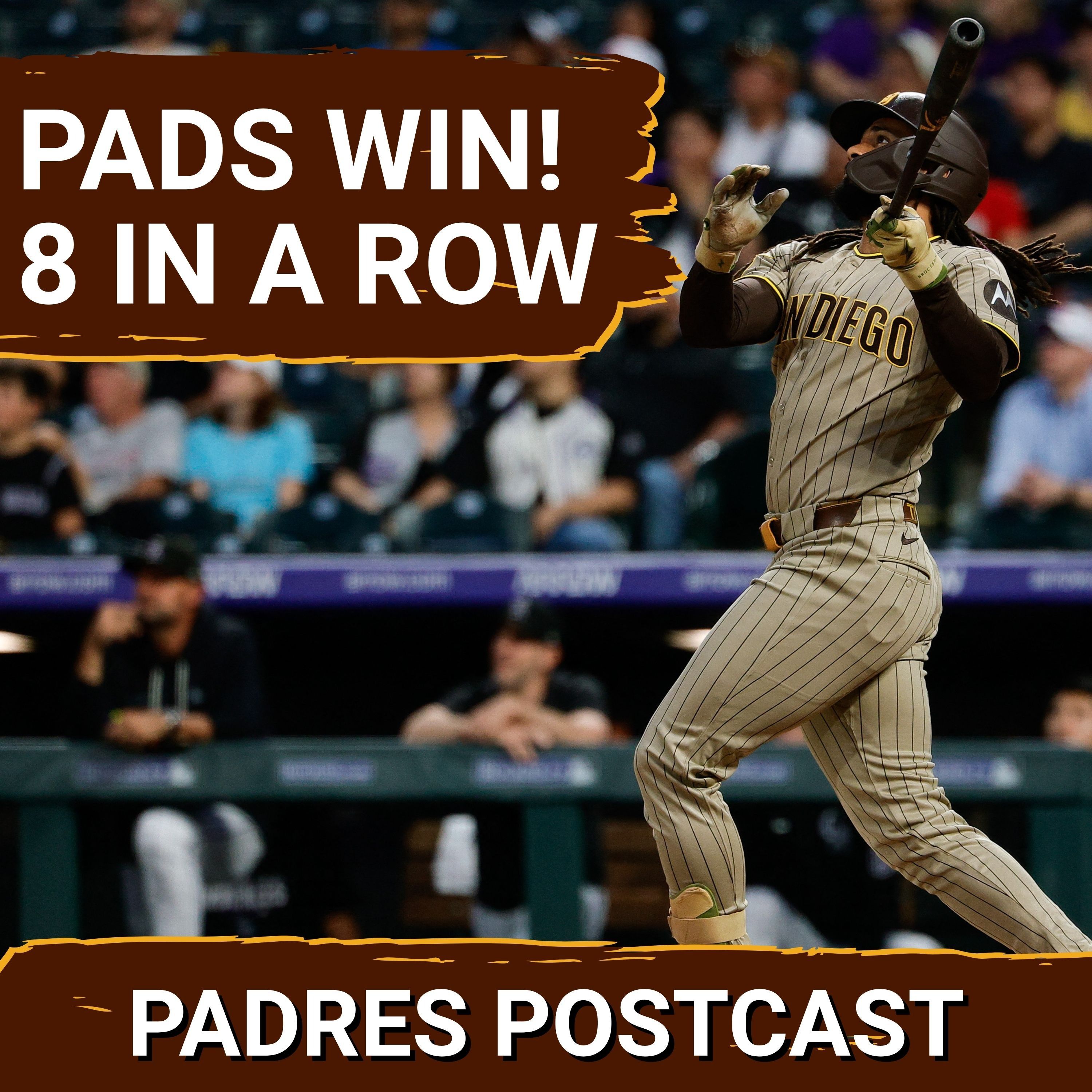 PADRES POSTCAST: TATIS GOES 449 FEET! Padres Survive Rockies Rally for 8-7 Win, Their 8th in a Row episode artwork
