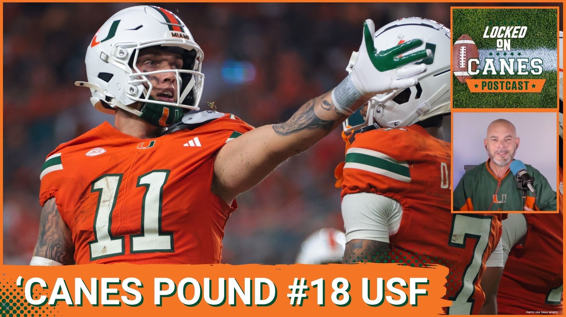CANES POSTCAST: CARSON BECK, (4 TD’s) #5 Miami HURRICANES DOMINATE #18 USF Bulls in 49-12 BLOWOUT W