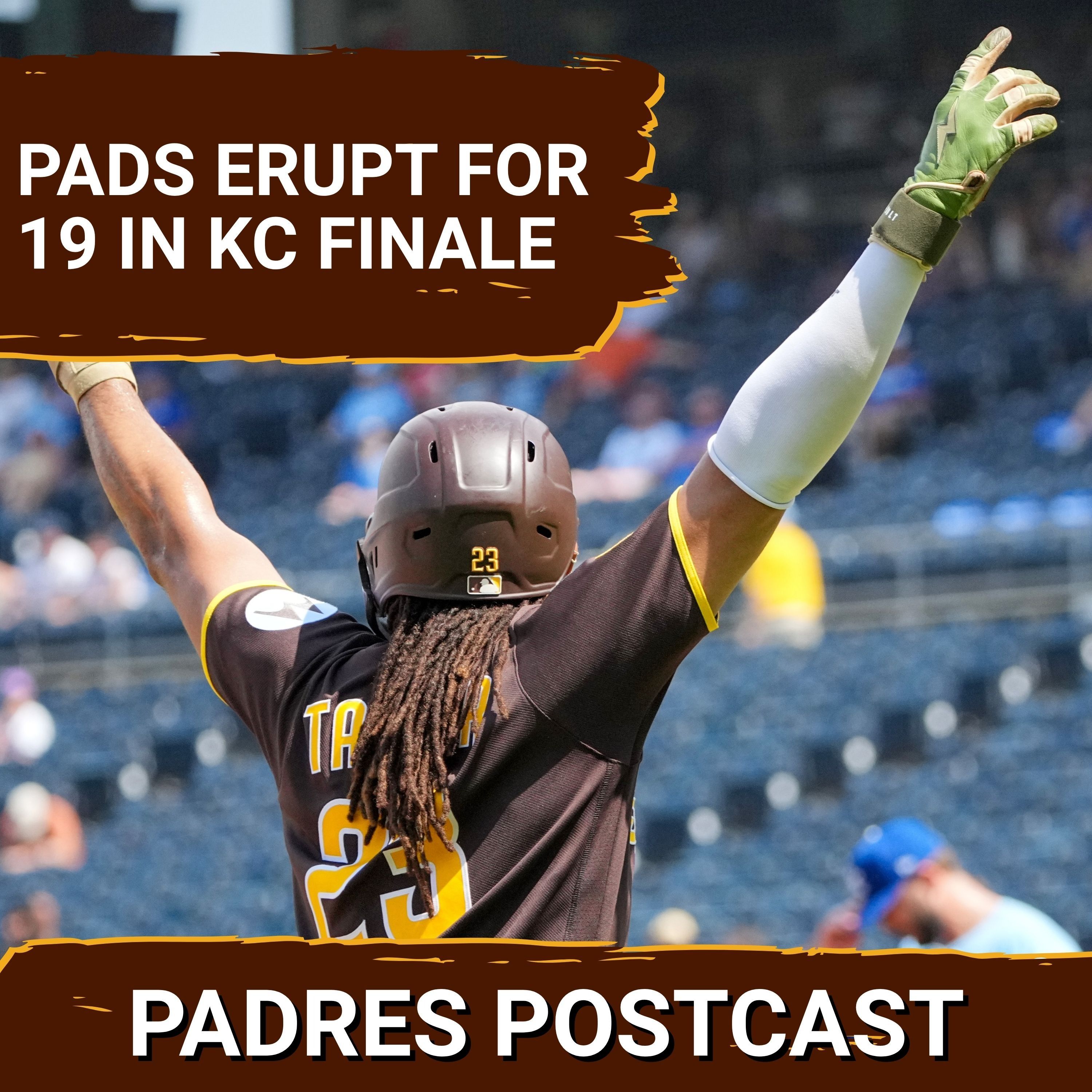 PADRES POSTCAST: PADRES ERUPT FOR SEASON-HIGH 19 RUNS! Merrill, France and Tatis DESTROY Royals episode artwork