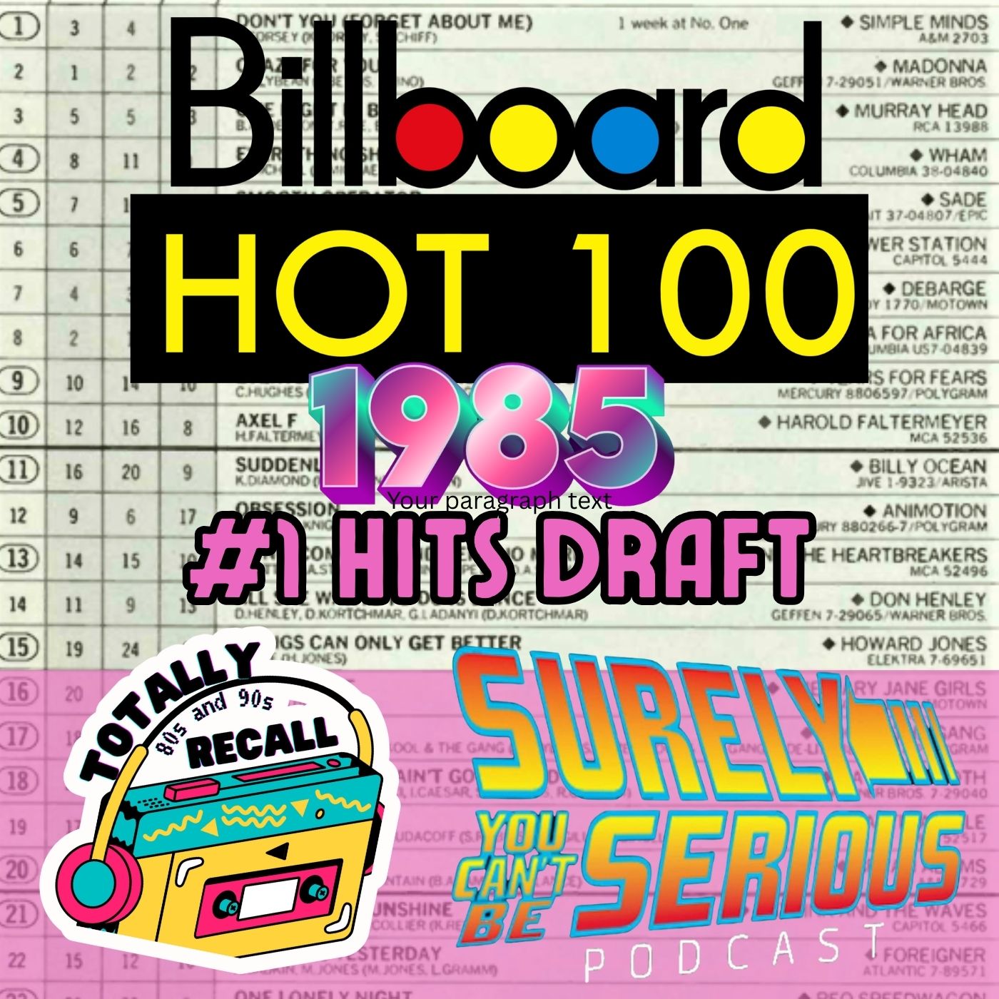 Battle for the Best of '85: A Billboard #1 Hits Draft episode artwork