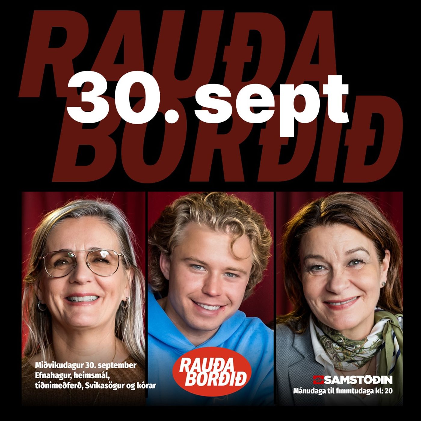 Rauða borðið 30. sept - Efnahagur, heimsmál, tíðnimeðferð, Svikasögur og kórar episode artwork