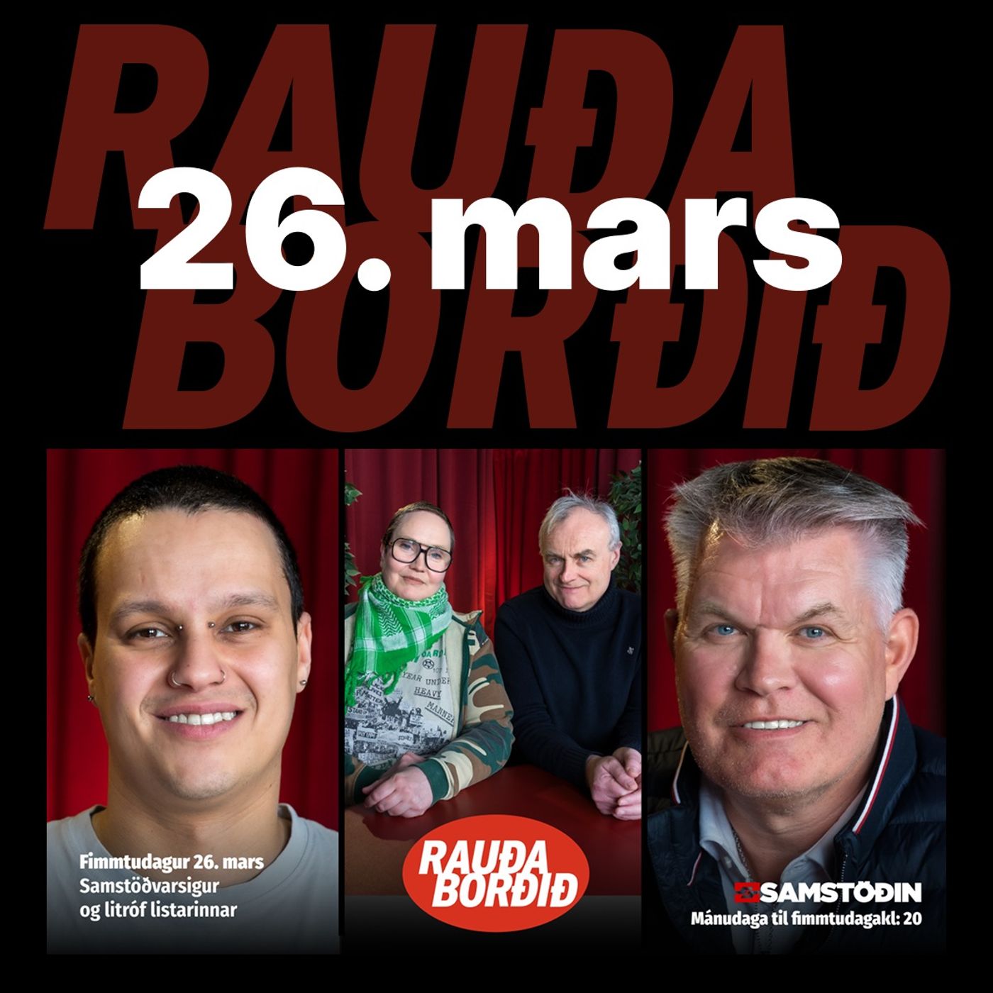 Rauða borðið 26. mars - Samstöðvarsigur og litróf listarinnar episode artwork