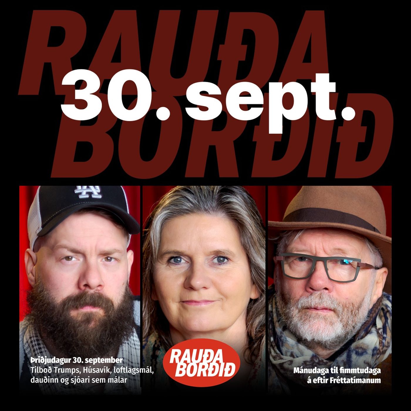 Þriðjudagur 30. september - Tilboð Trumps, Húsavík, loftlagsmál, dauðinn og sjóari sem málar