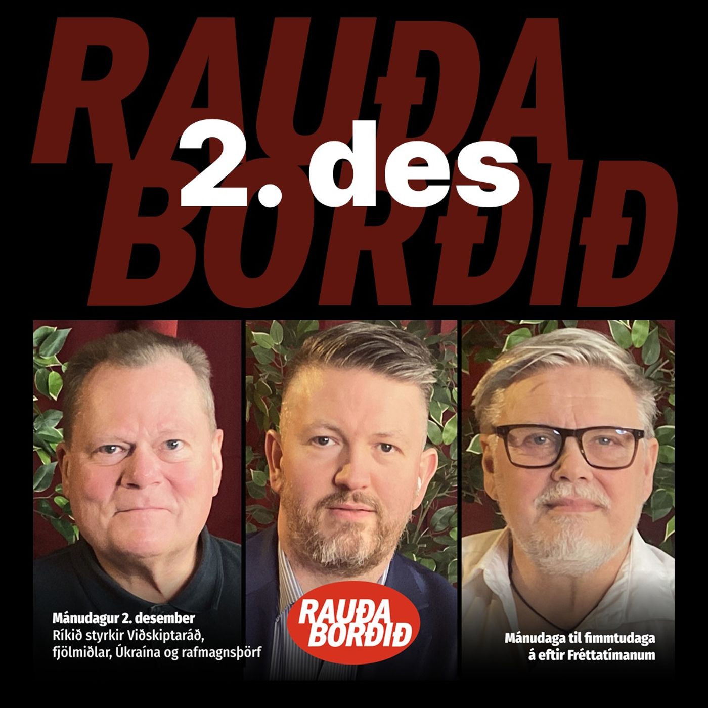 Rauða borðið 2. des - Ríkið styrkir Viðskiptaráð, fjölmiðlar, Úkraína og rafmagnsþörf episode artwork
