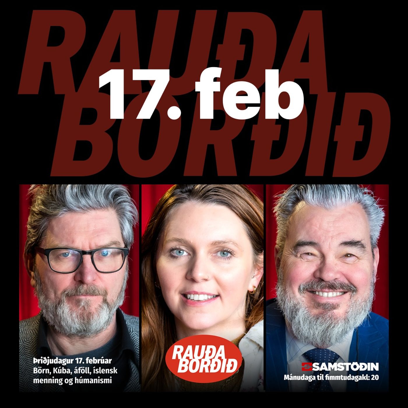 Rauða borðið 17. feb - Börn, Kúba, áföll, íslensk menning og húmanismi episode artwork