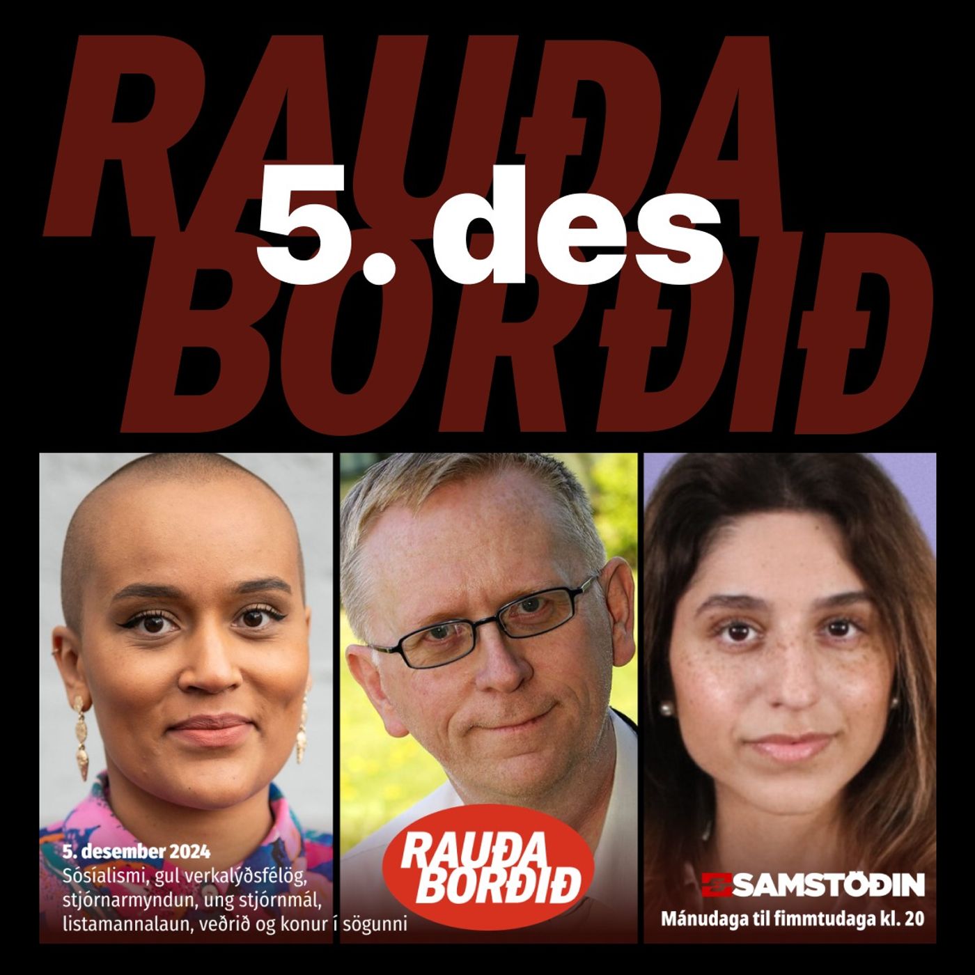 Rauða borðið: Sósíalismi, verkalýðsfélög, stjórnarmyndun, stjórnmál, listamannalaun, veðrið og konur episode artwork
