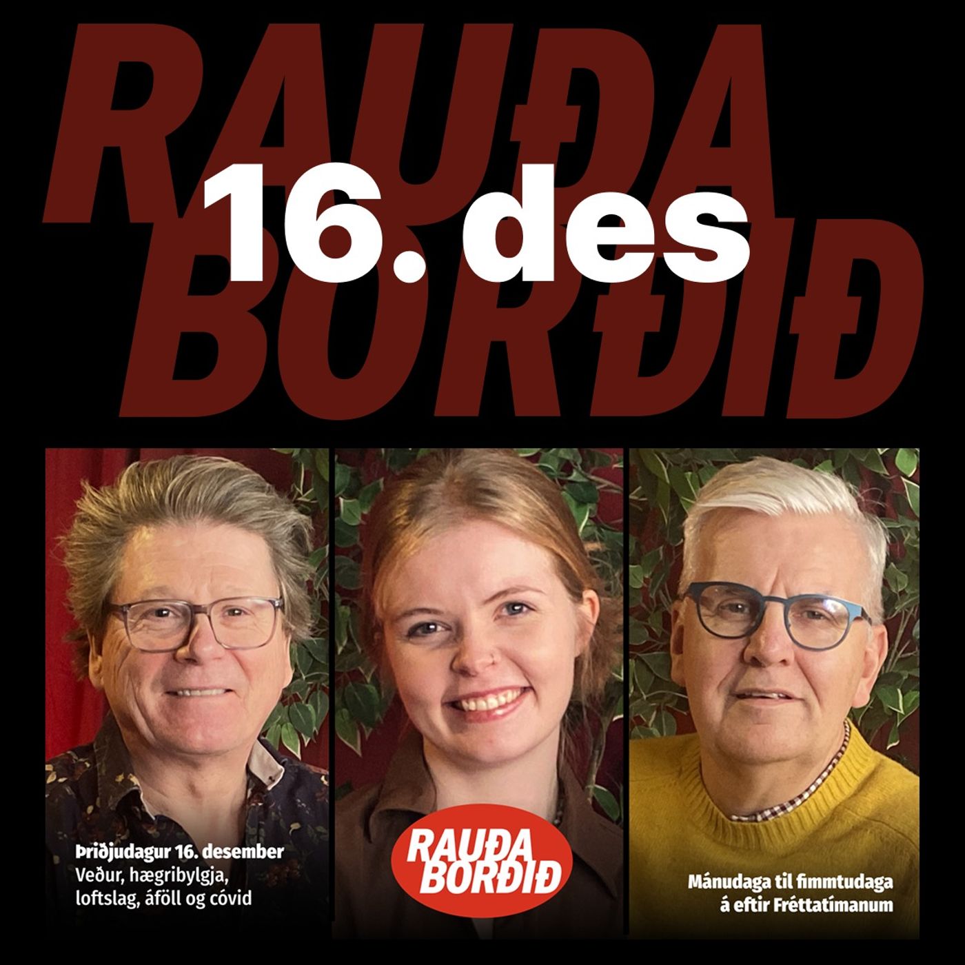 Rauða borðið 16. des - Veður, hægribylgja, loftslag, áföll og cóvid
