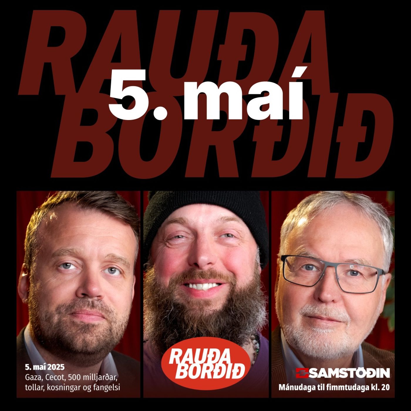 Rauða borðið: Gaza, Cecot, 500 milljarðar, tollar, kosningar og fangelsi episode artwork