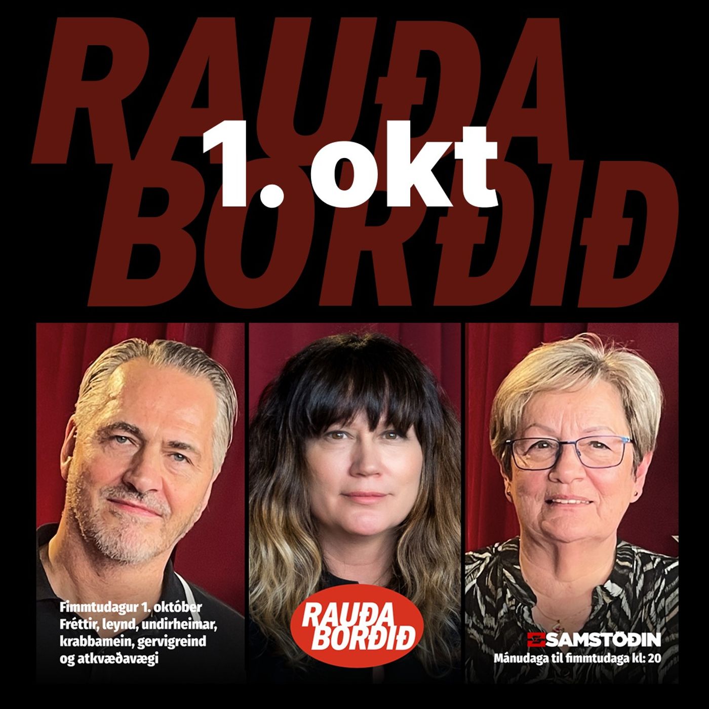 Rauða borðið 1. okt - Reynsluboltar, leynd, undirheimar, krabbamein, gervigreind og atkvæðavægi episode artwork