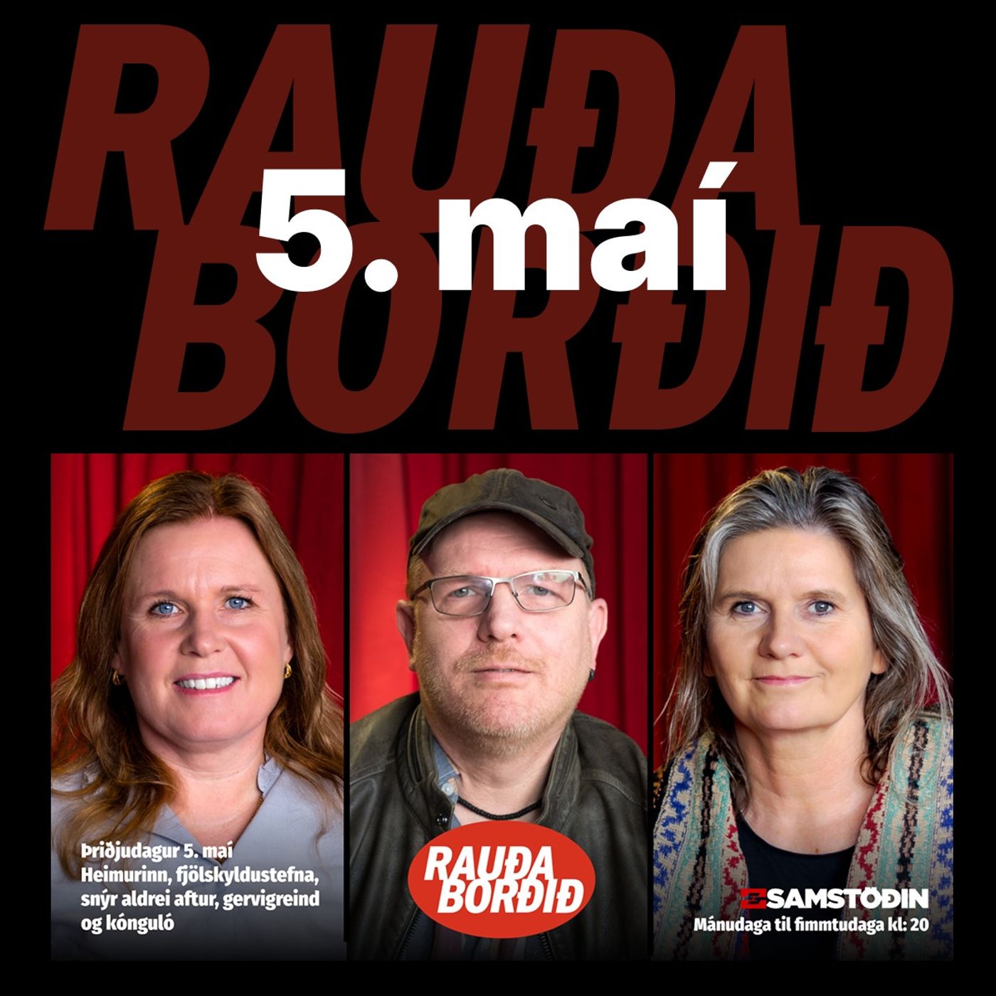 Rauða borðið 5. maí - Heimurinn, fjölskyldustefna, snýr aldrei aftur, gervigreind og kónguló